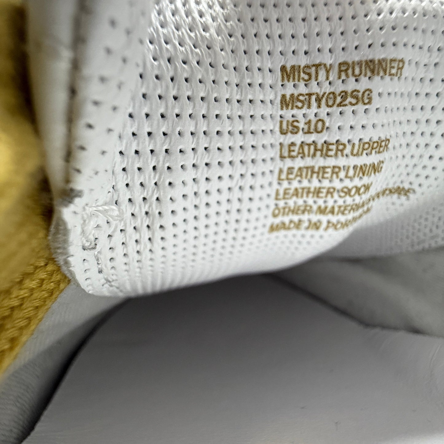Misty Running Shoes By Greats Brooklyn In White & Yellow, Size: 10