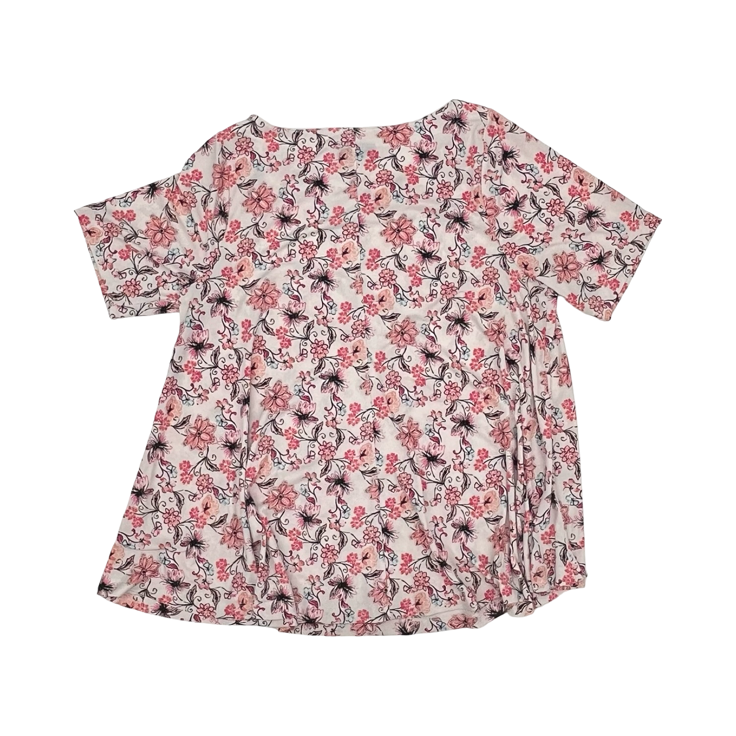 Top Ss By Lane Bryant In Floral Print, Size:1X