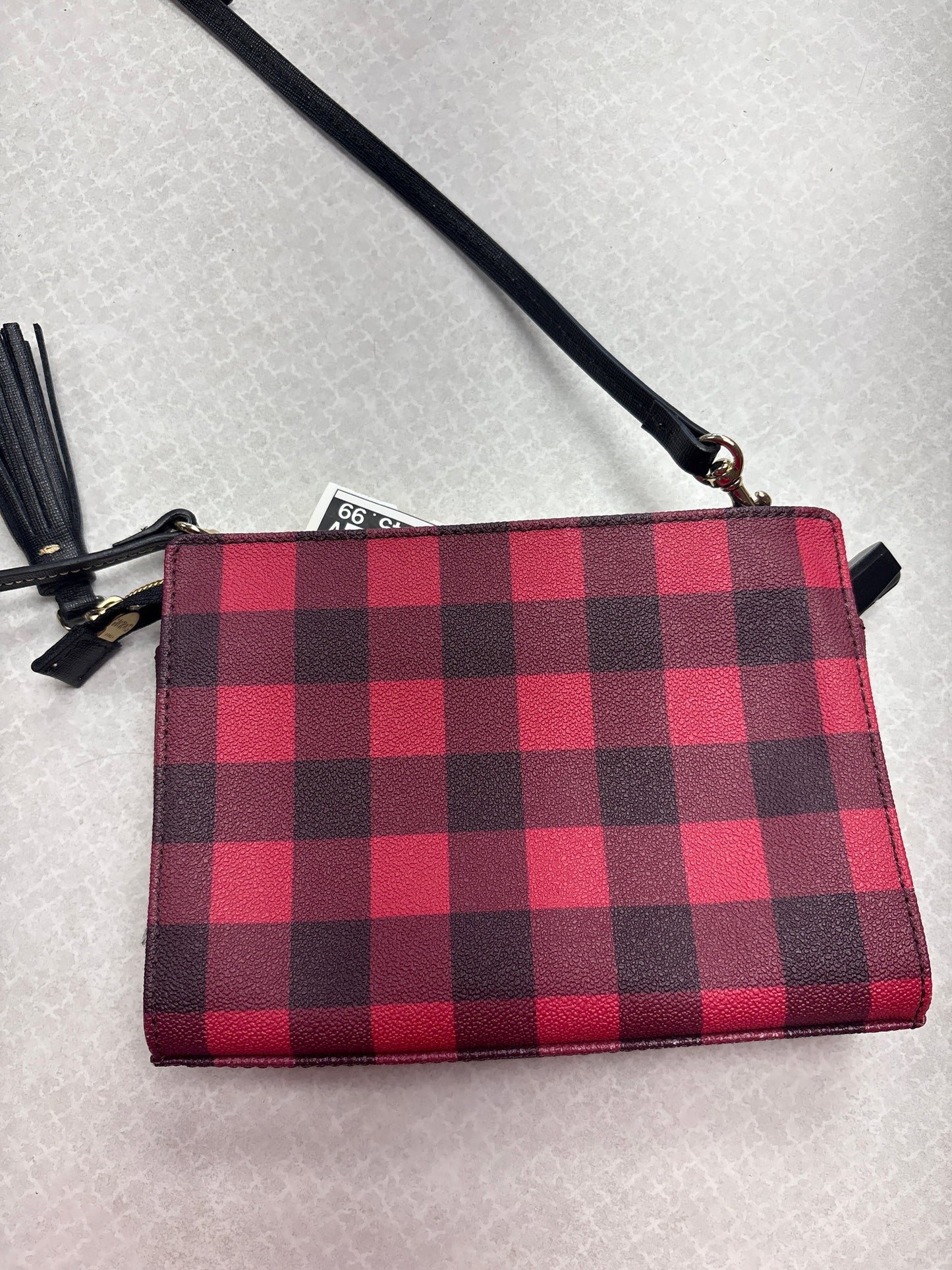 Crossbody Designer By Dooney And Bourke In Black & Red, Size:Small