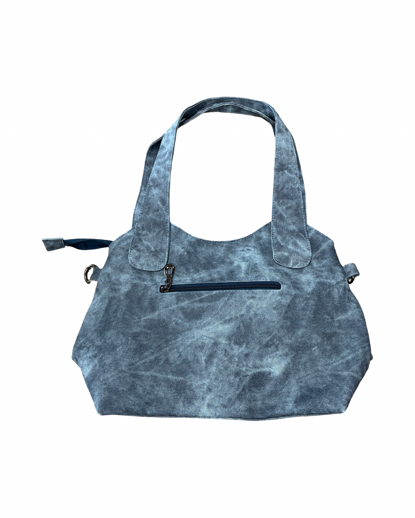 Handbag By Clothes Mentor In Blue Denim, Size:Medium