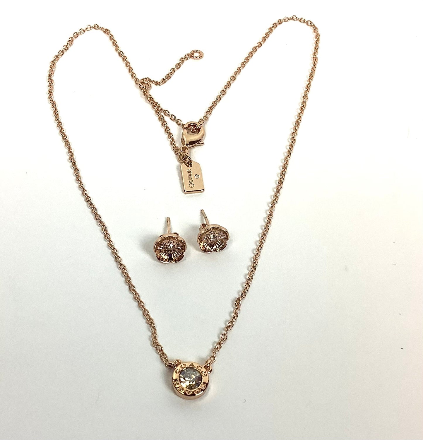 Necklace Set Designer By Coach, Size: 02 Piece Set