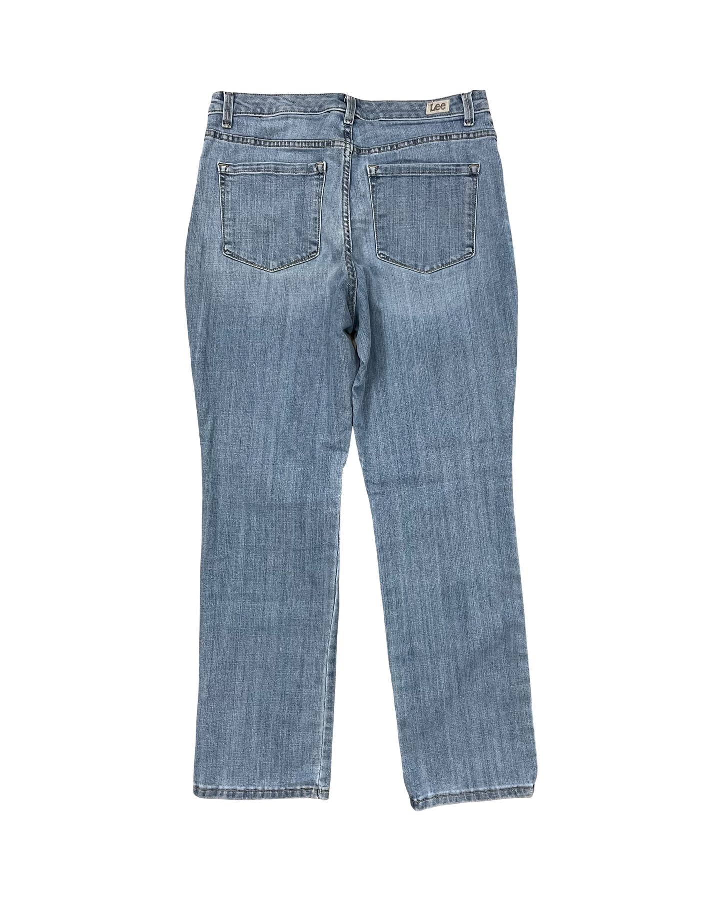 Jeans Straight By Lee In Blue Denim, Size:14