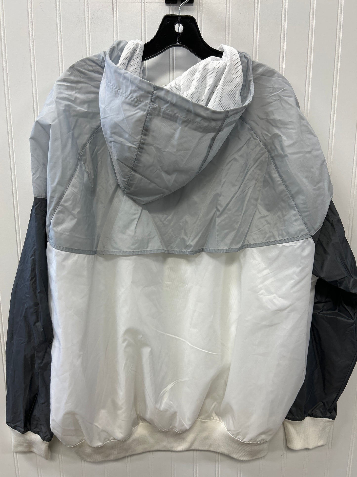 Athletic Jacket By Nike Apparel In Grey, Size:1X