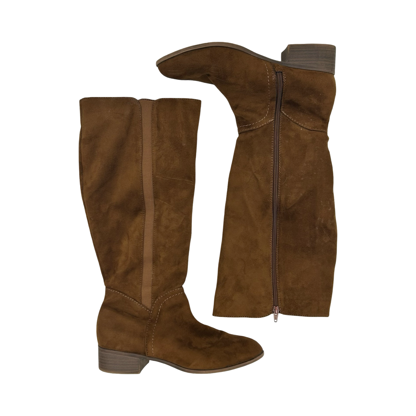 Boots Mid-Calf Flats By Universal Thread In Brown, Size:10