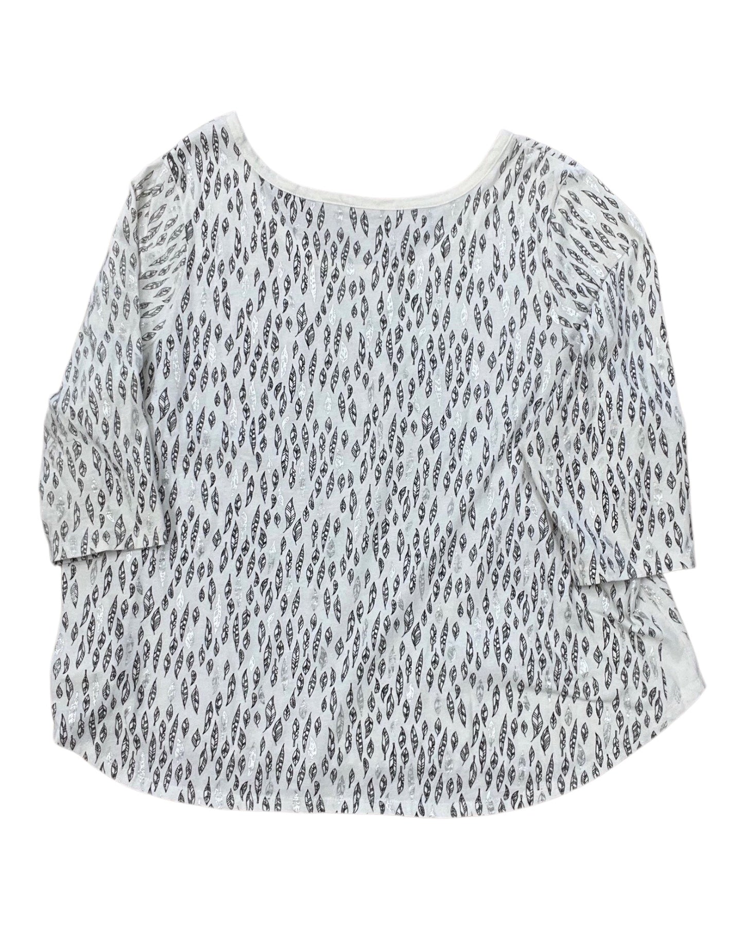 Top 3/4 Sleeve By Lane Bryant In White, Size:3X