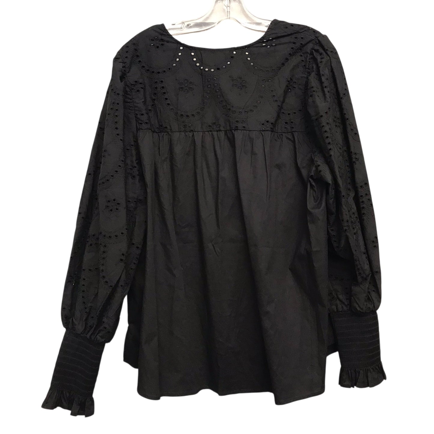 Top Ls By Eloquii In Black, Size:1X