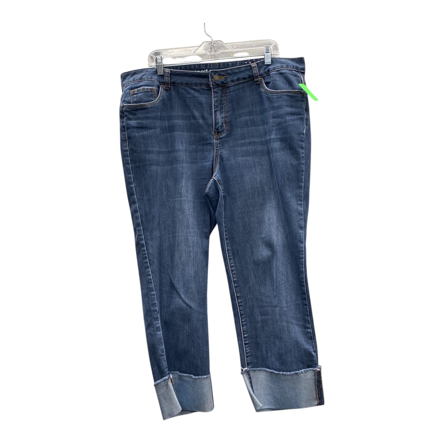 Jeans Cropped By Westport In Blue, Size:16