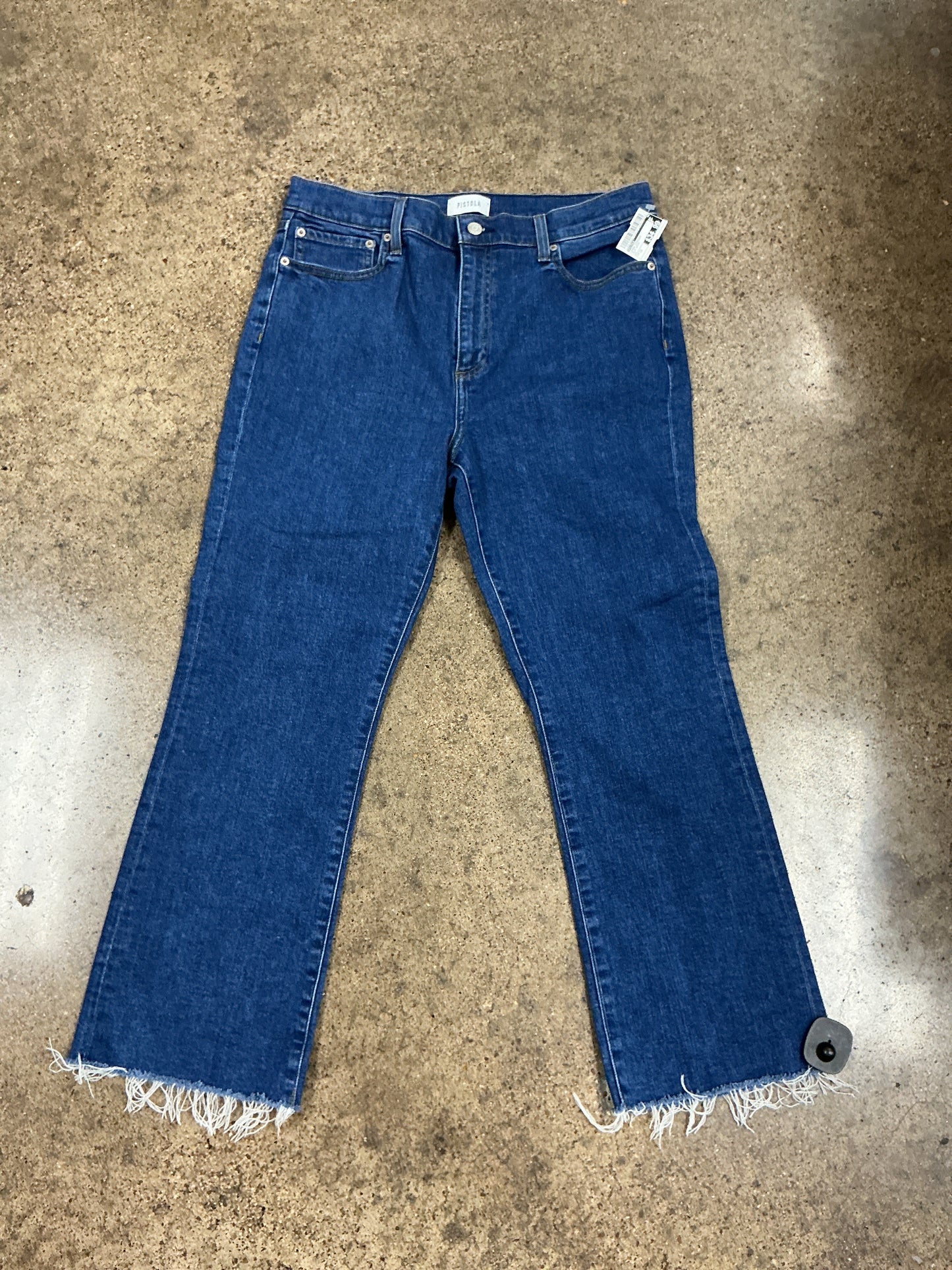 Jeans Straight By Pistola In Blue Denim, Size:12