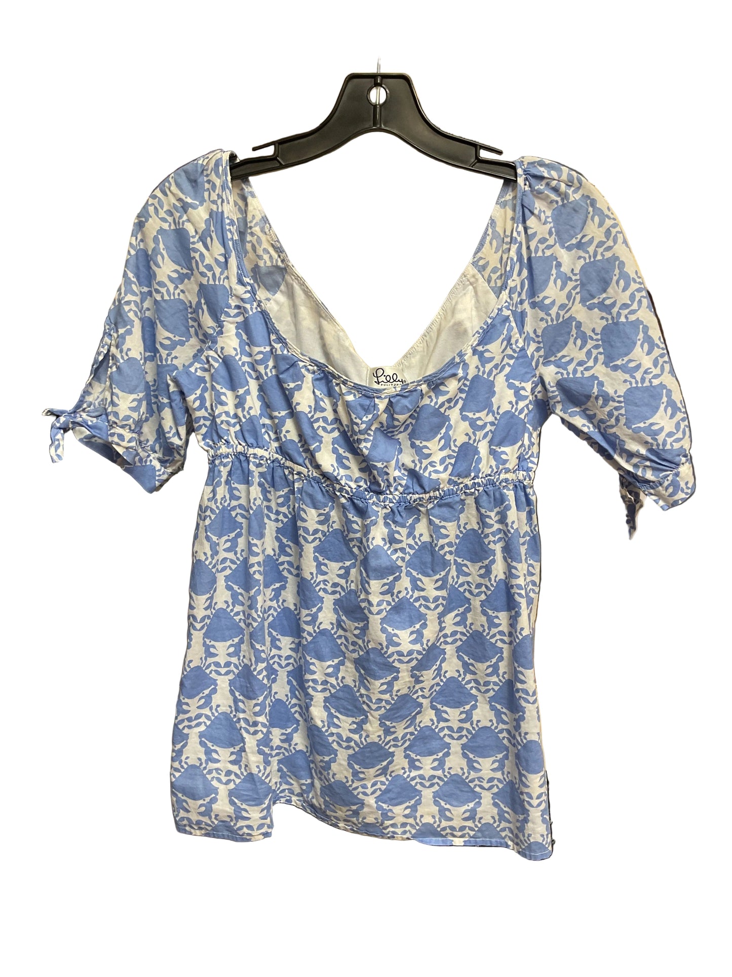 Blouse Designer By Lilly Pulitzer In Blue & White, Size:S