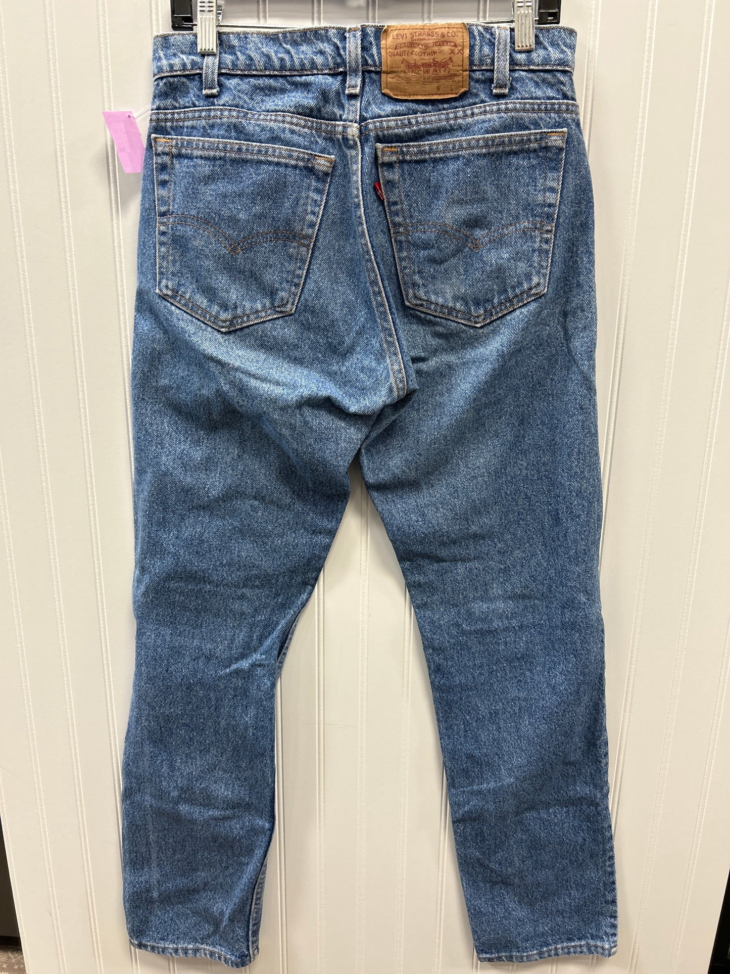 Jeans Straight By Levis In Blue Denim, Size:12