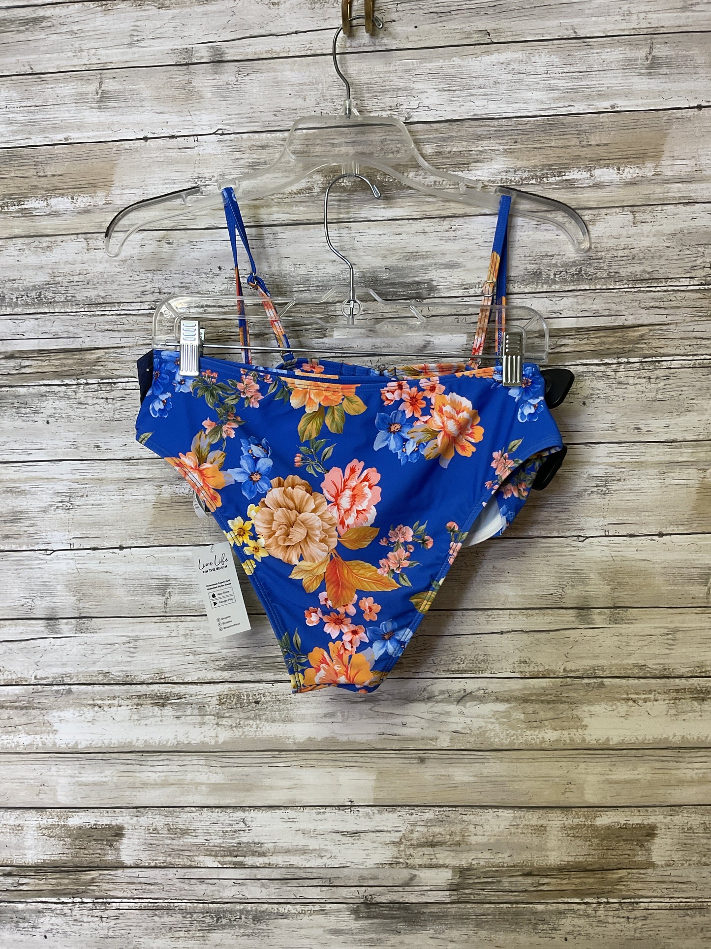 Swimsuit 2Pc By Cupshe In Blue & Orange, Size:M