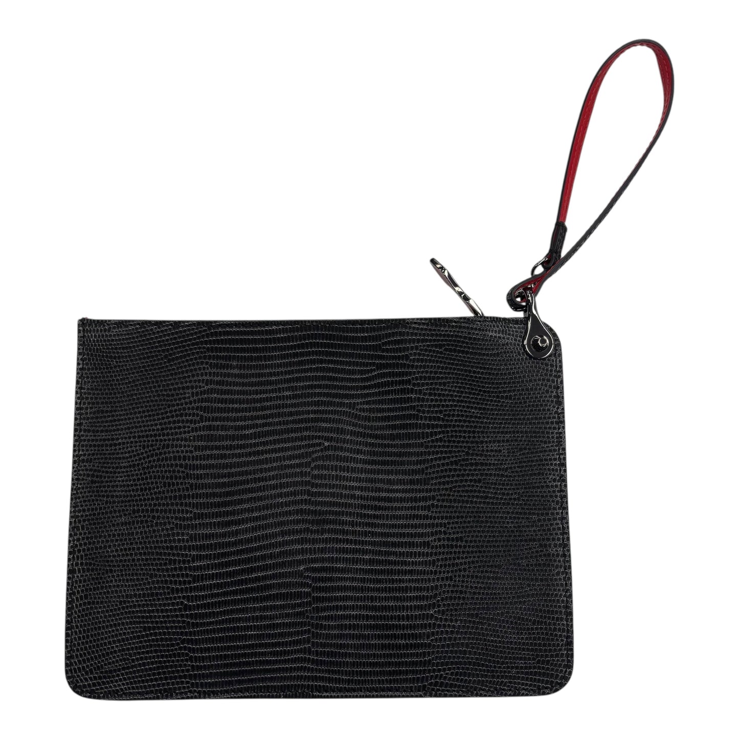 WRISTLET LUXURY DESIGNER by CHRISTIAN LOUBOUTIN In BLACK & RED, Size: LARGE