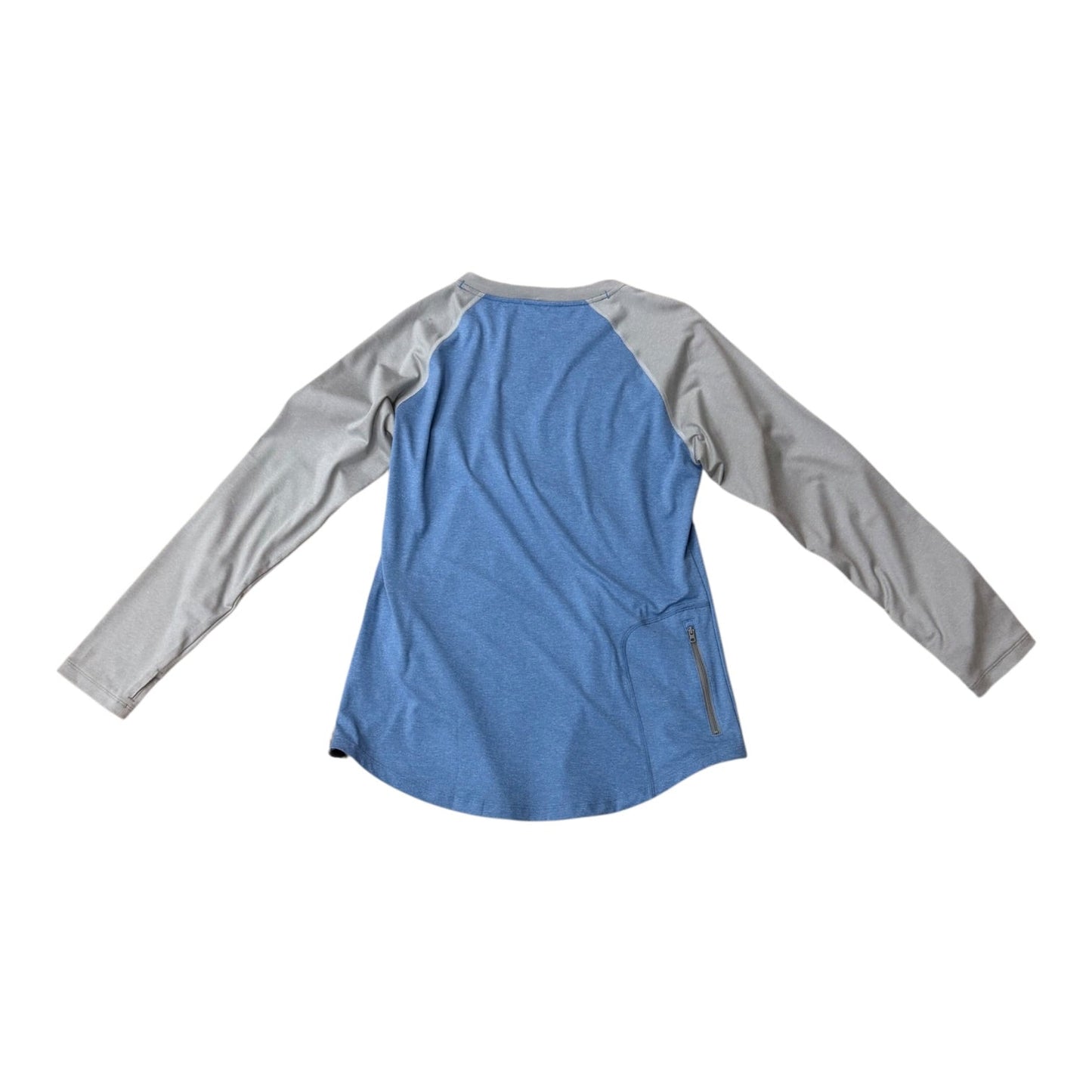 Athletic Top Ls Crewneck By Patagonia In Blue & Grey, Size:L