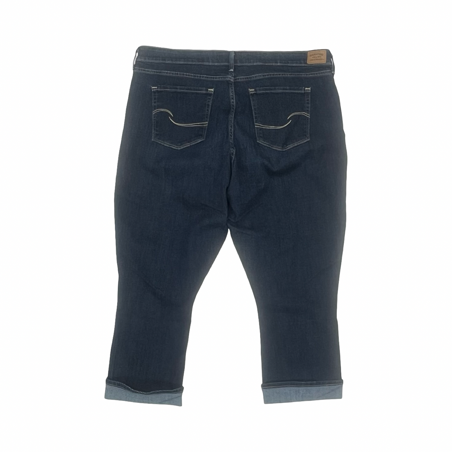 Jeans Cropped By Levis Signature In Blue Denim, Size:20