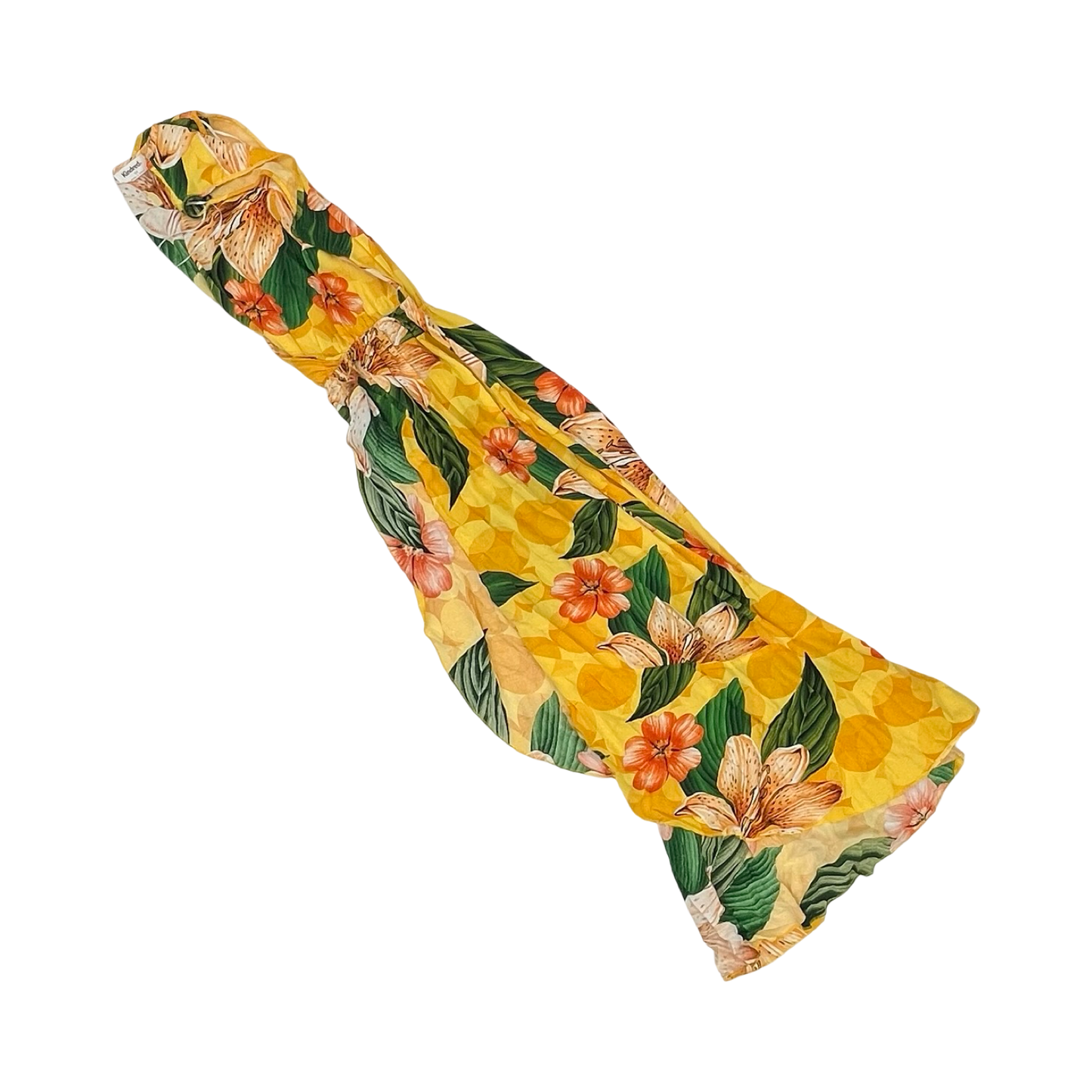 Dress Party Midi By Clothes Mentor In Green & Yellow, Size:2X