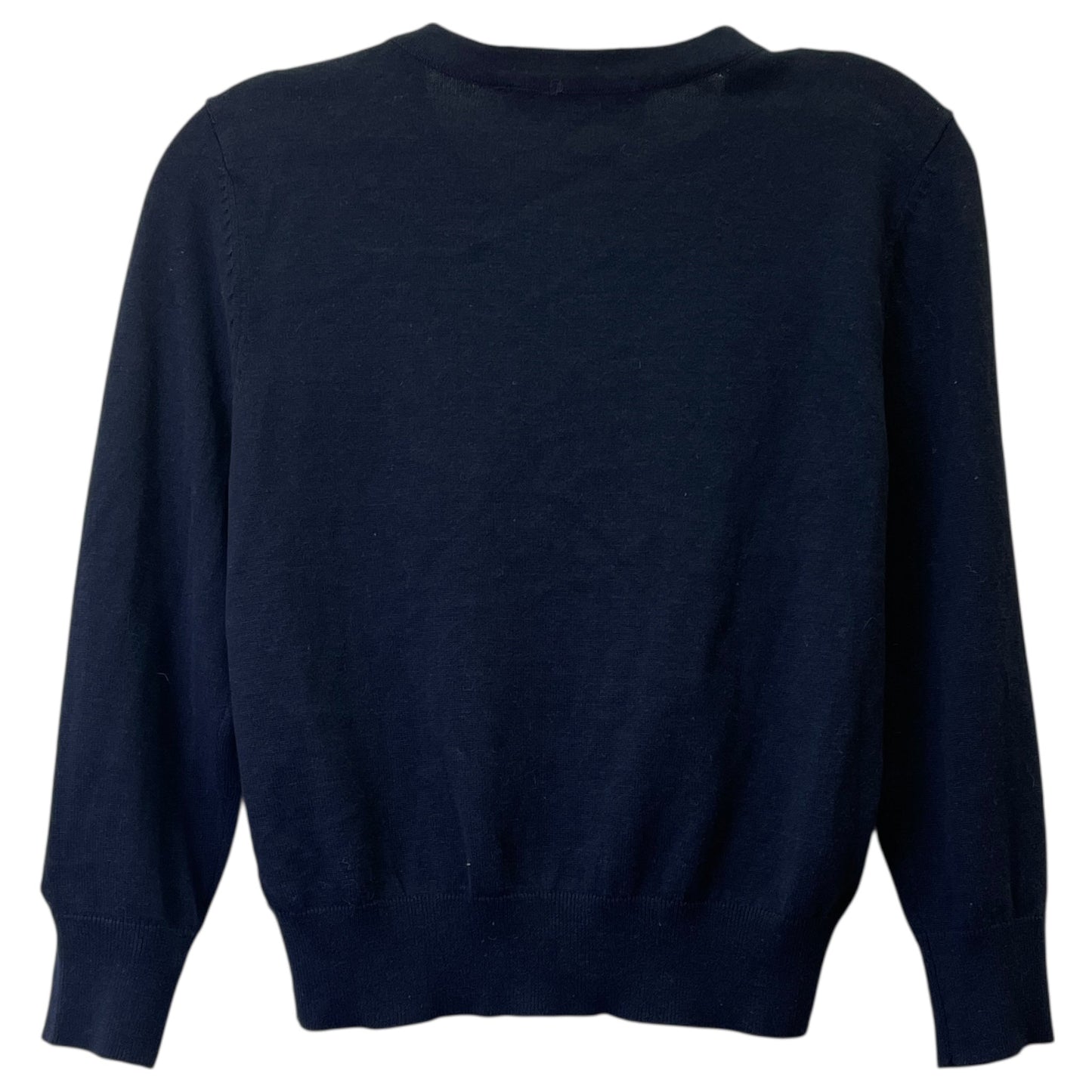 SWEATER CARDIGAN DESIGNER by KARL LAGERFELD In BLUE, Size: XS