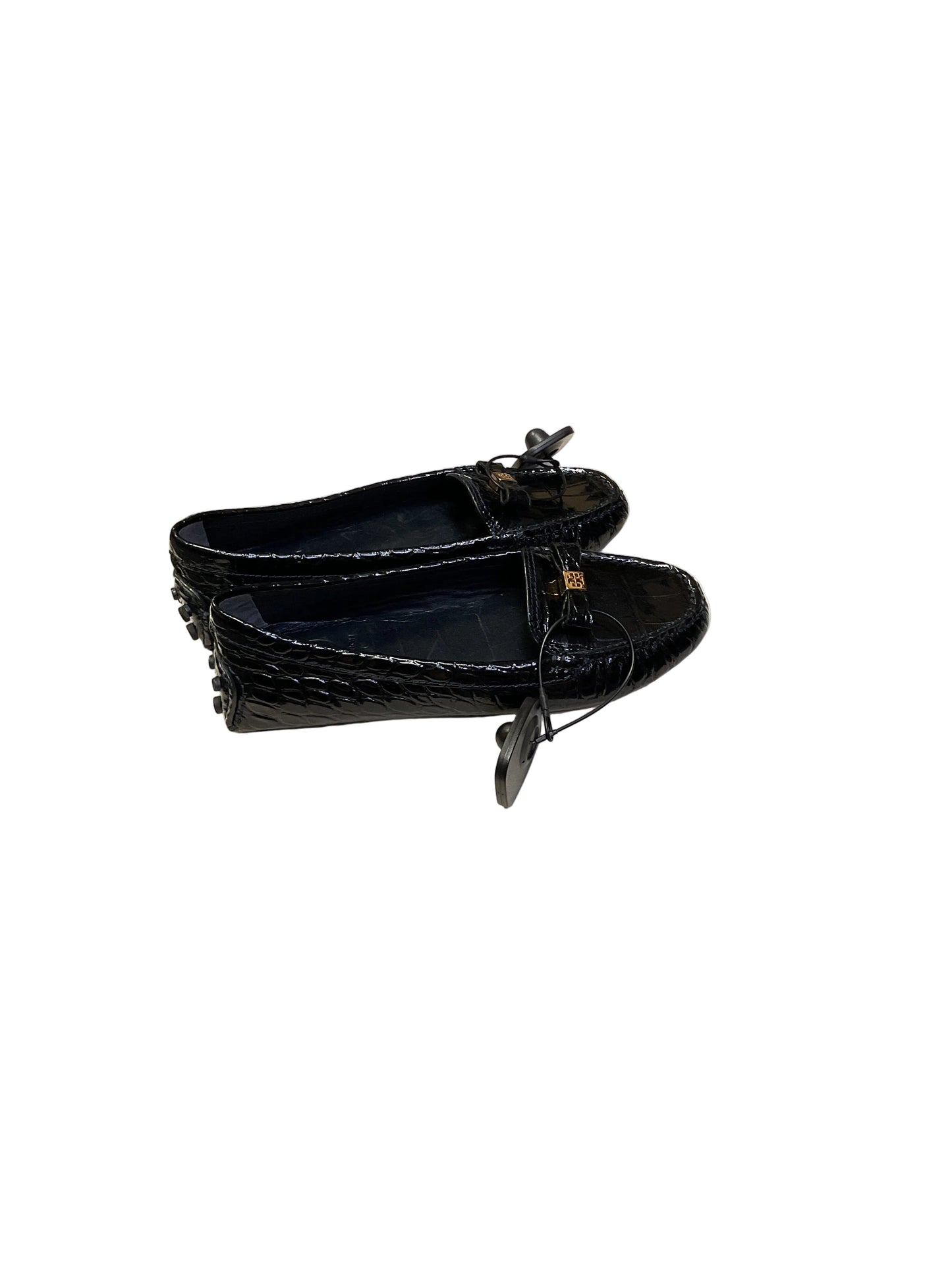 Shoes Designer By Tory Burch In Black & Gold, Size:7
