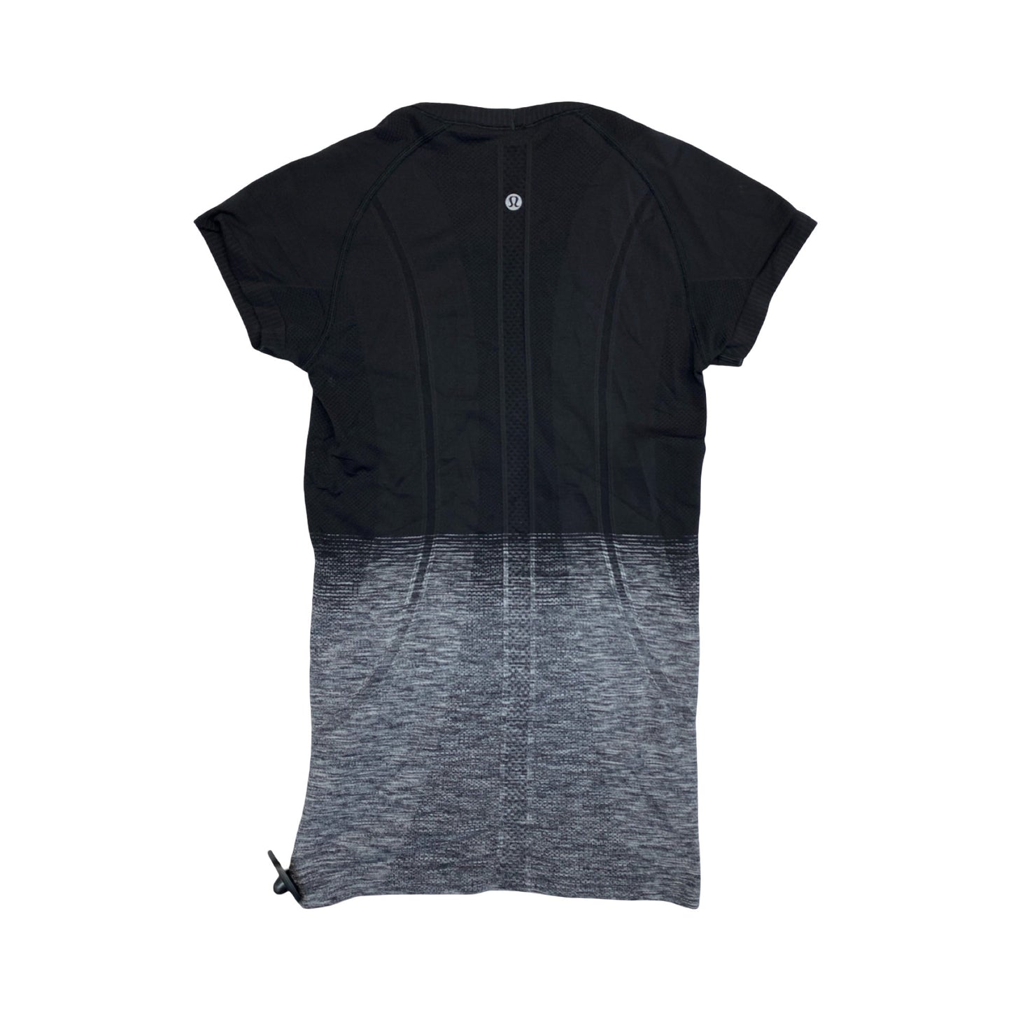 Athletic Top Ss By Lululemon In Black & Grey, Size:4
