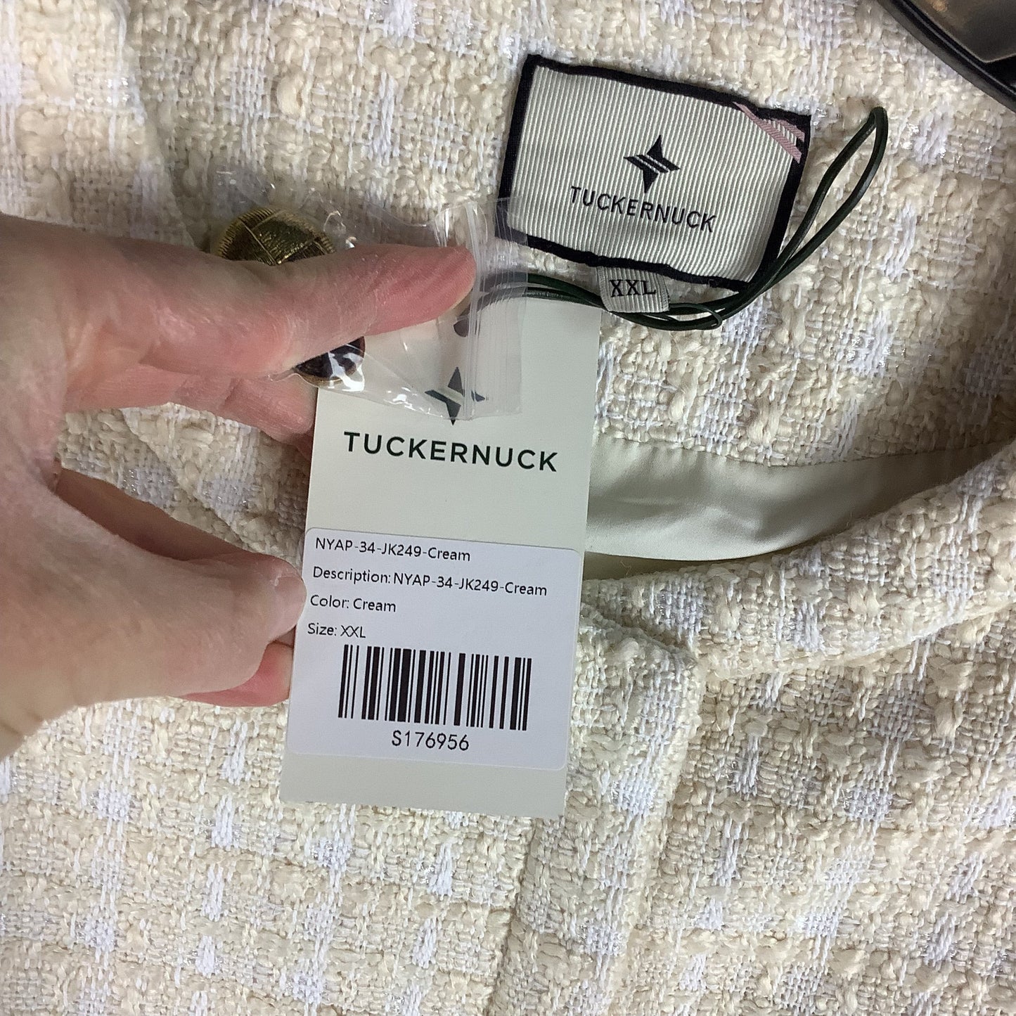 Blazer By Tuckernuck In Cream, Size: Xxl