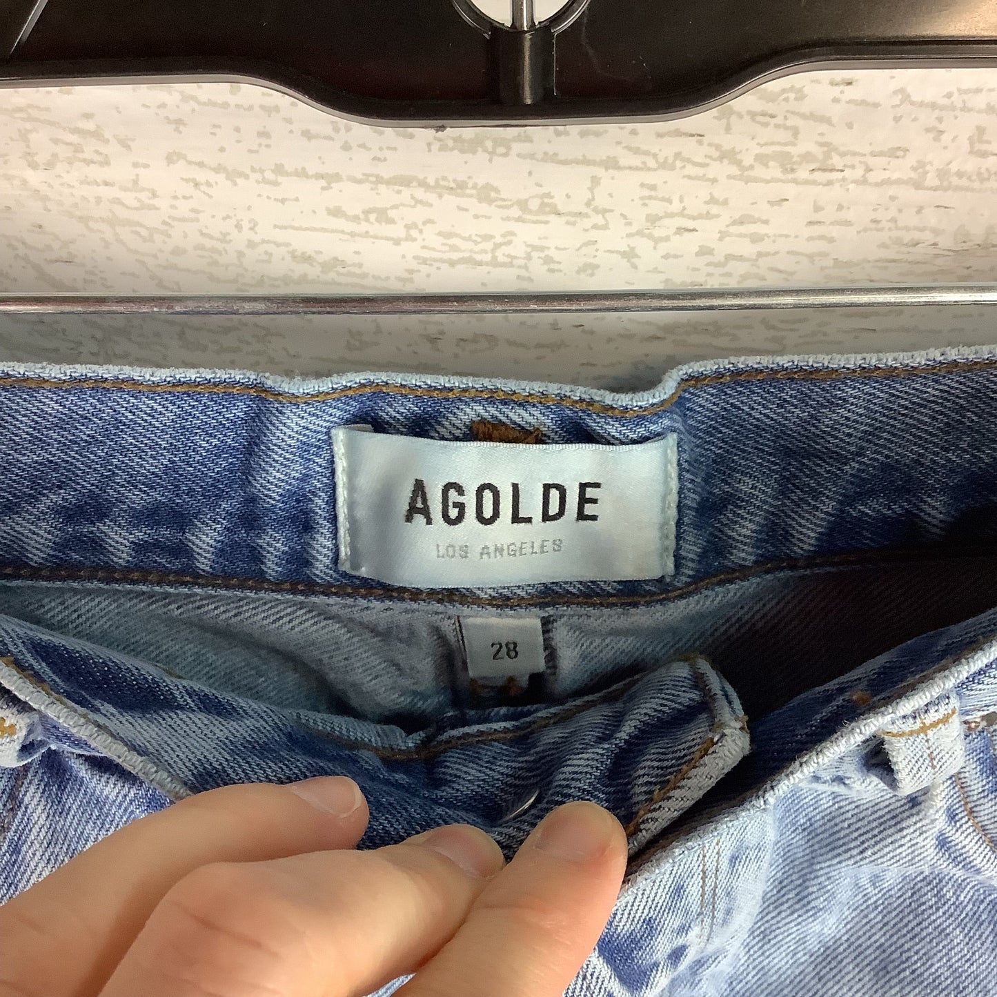 Shorts By Agolde In Blue Denim, Size: 28