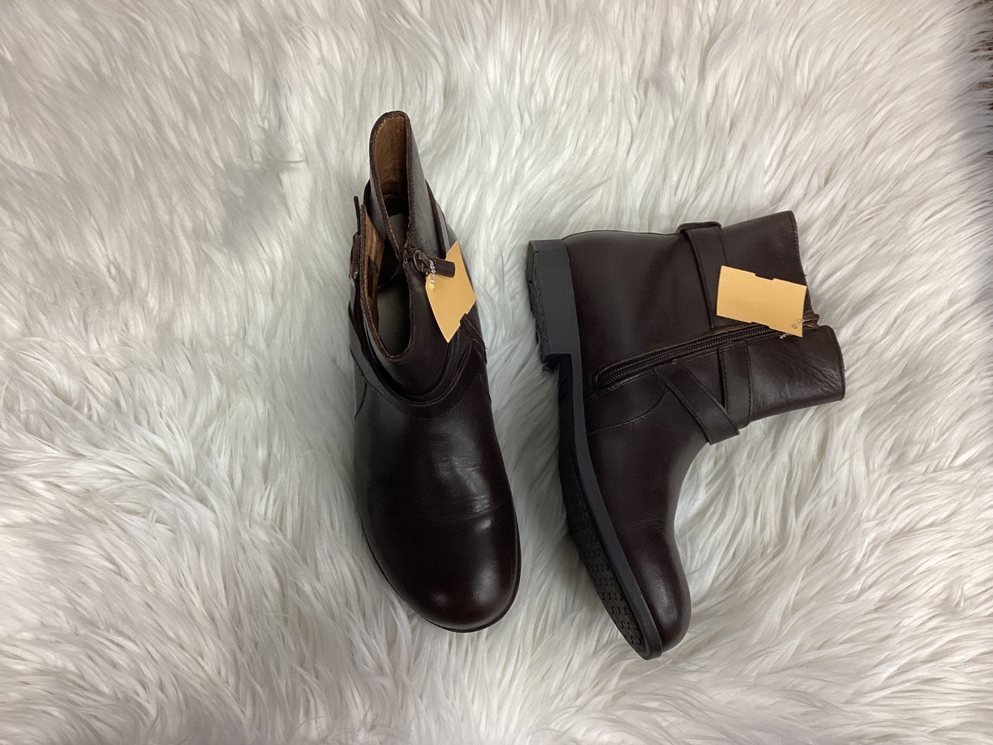 Boots Ankle Flats By Birkenstock In Brown, Size:8