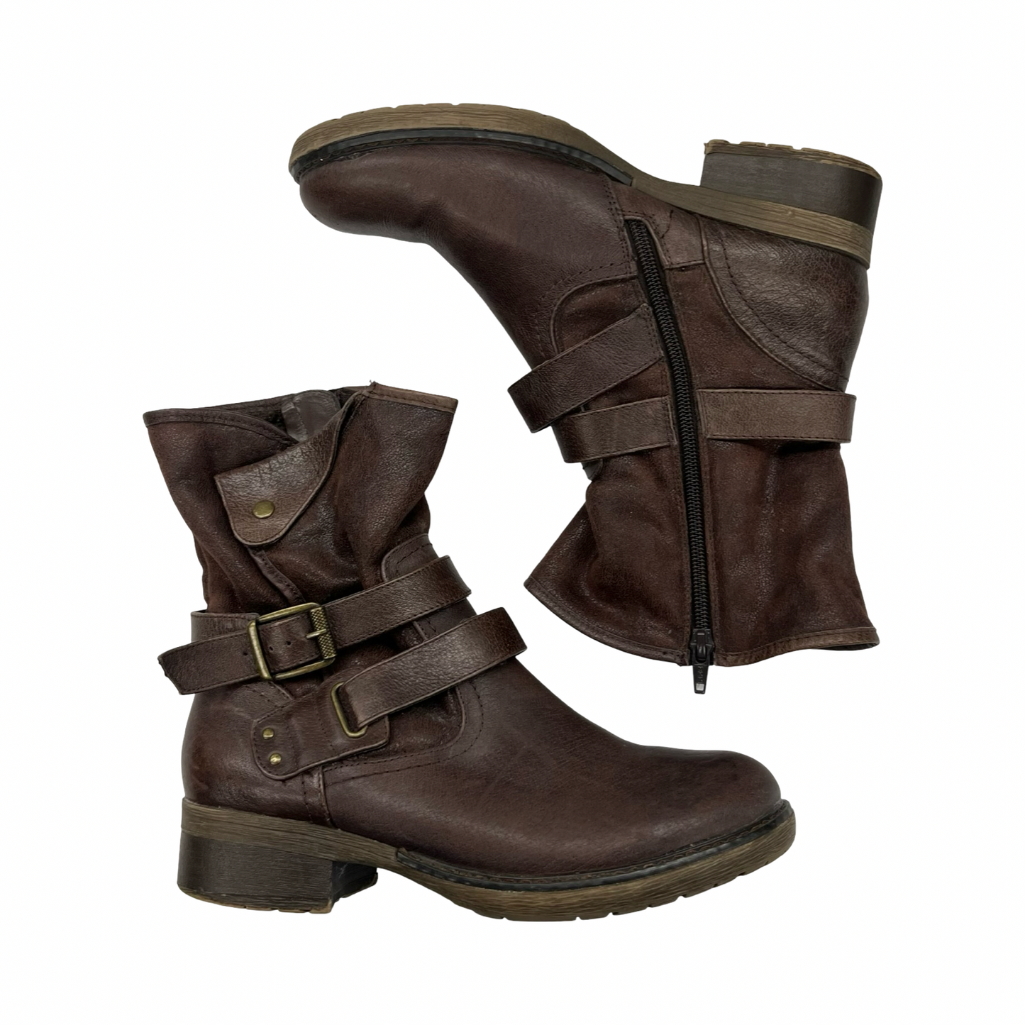 Boots Leather By Bare Traps In Brown, Size:8