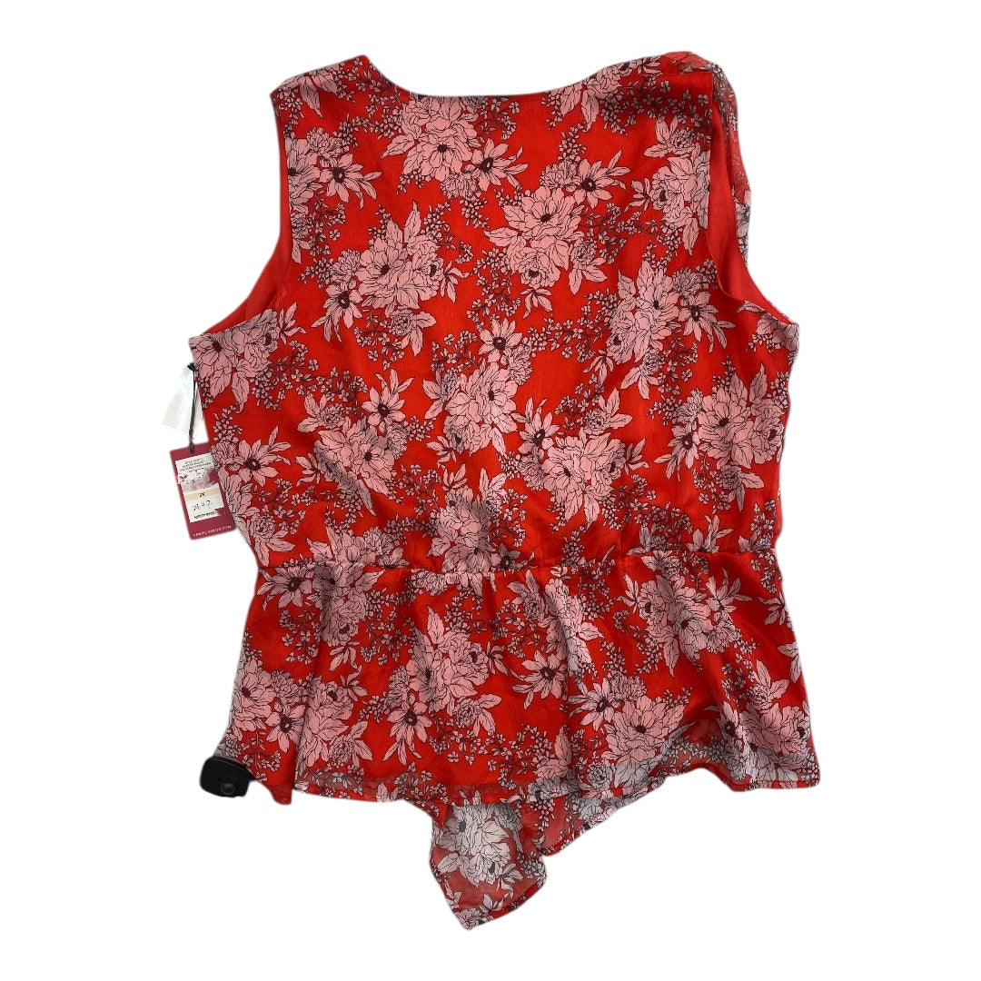 Top Sleeveless By Vince Camuto In Red, Size:2X