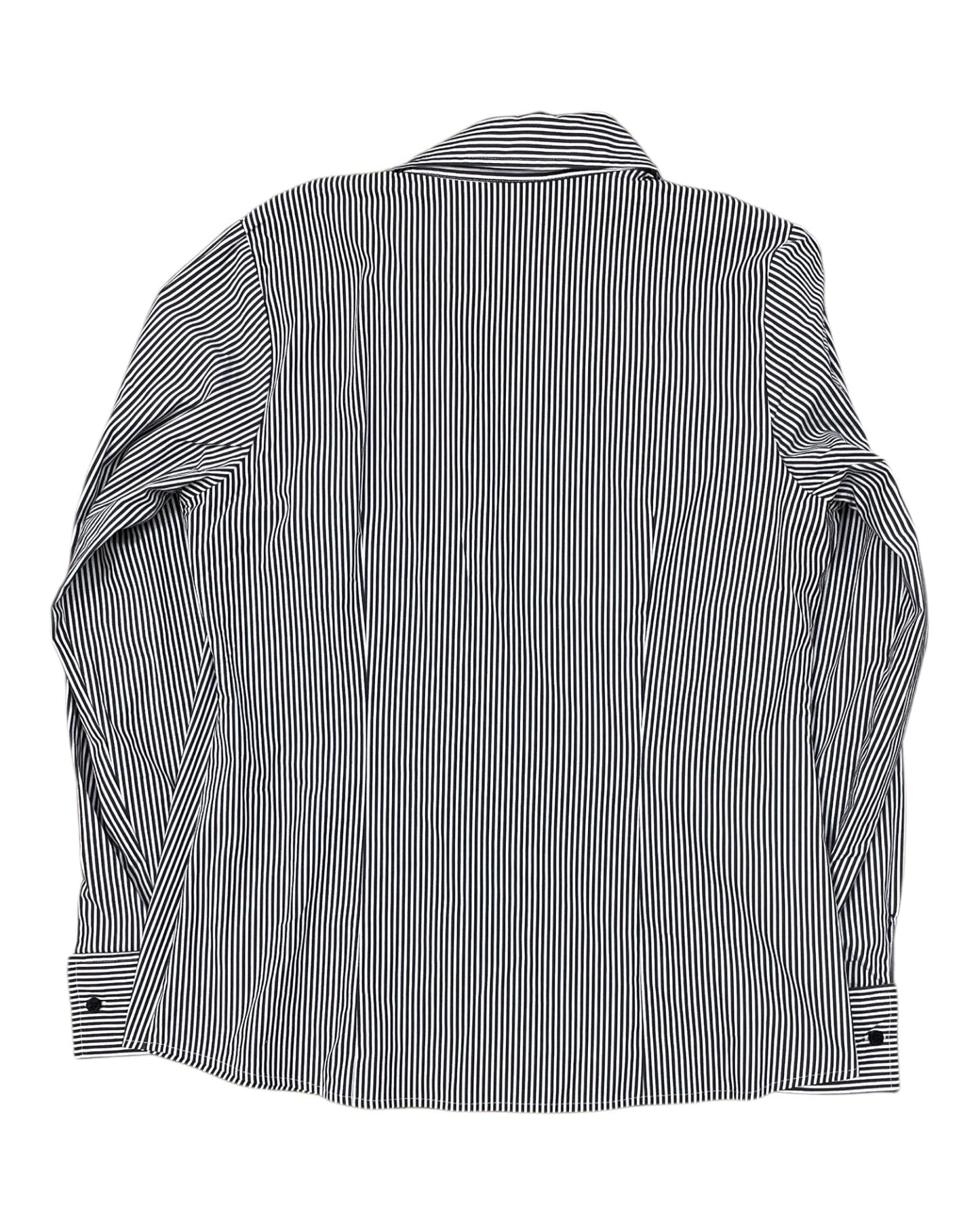 Blouse Ls By Worthington In Grey & White, Size:L