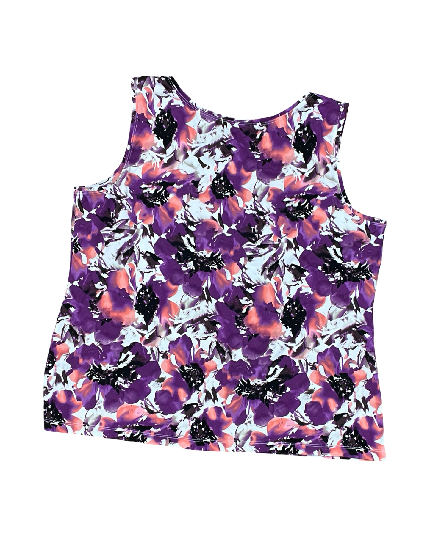 Top Sleeveless By 212 Collection In Purple & White, Size:Xl