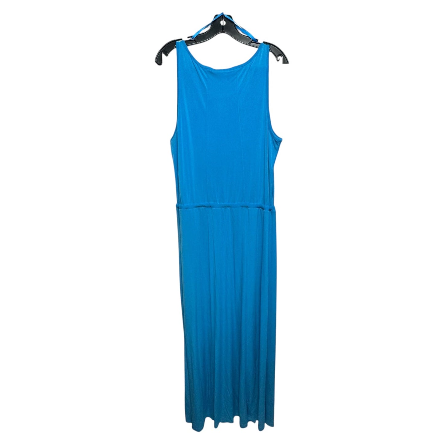 Crepe Drawstring Maxi Dress By Coldwater Creek In Blue, Size: 12