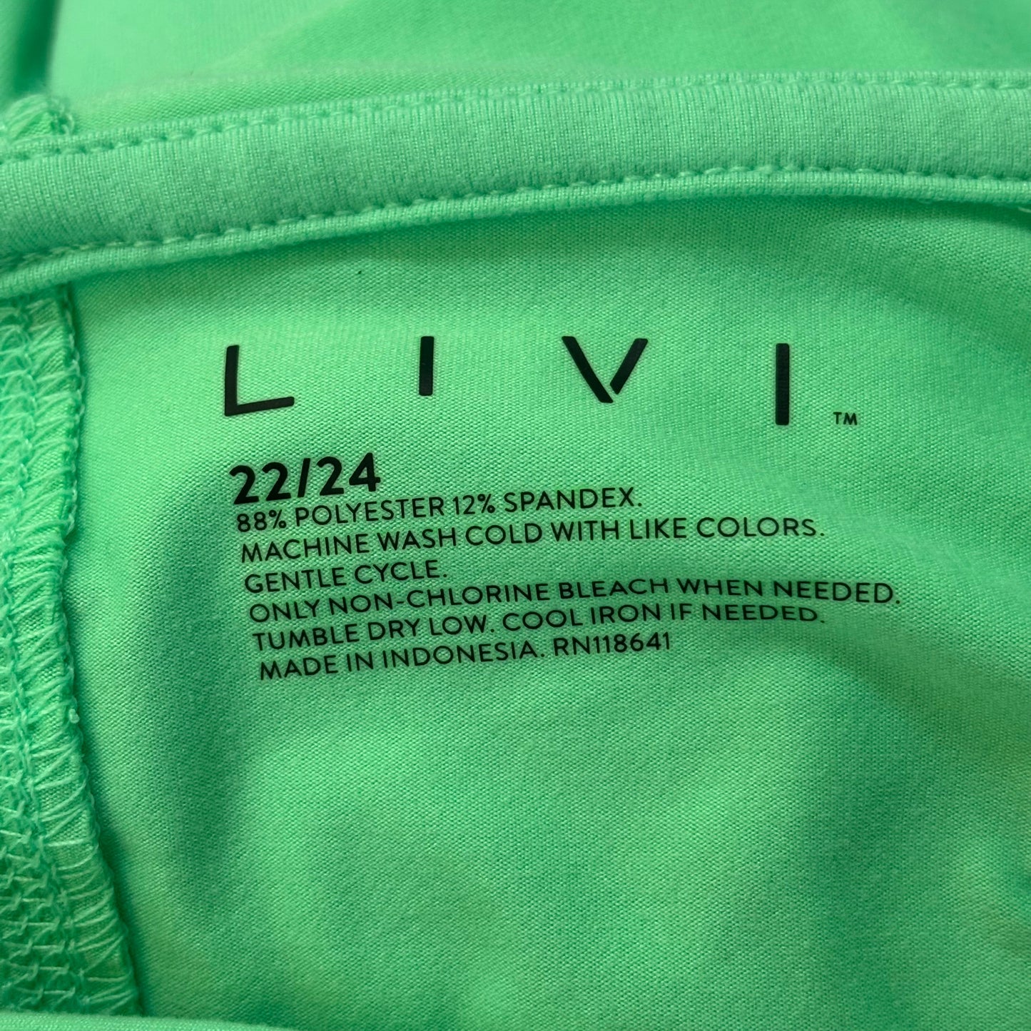 Athletic Sweatshirt Hoodie By Livi Active In Green, Size: 3x