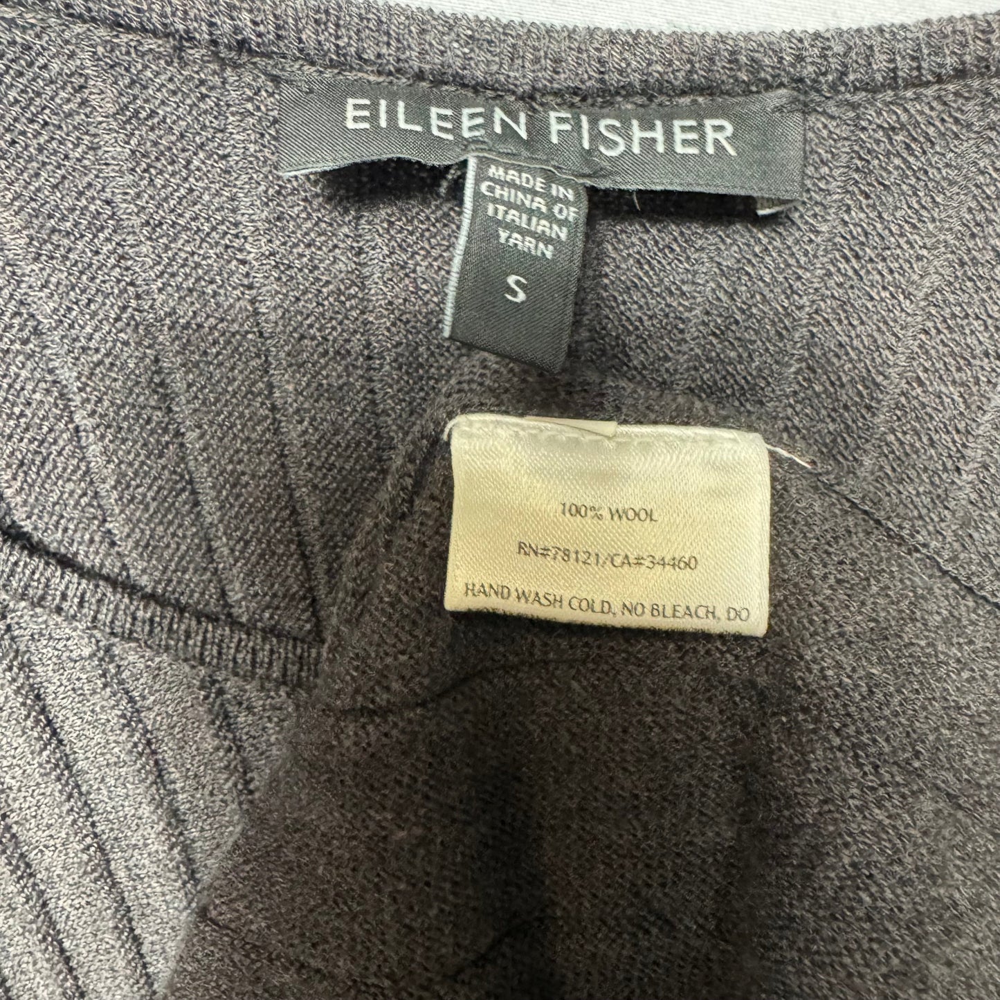 Washable Wool Rib Release Pleat Dress By Eileen Fisher In Grey, Size: S