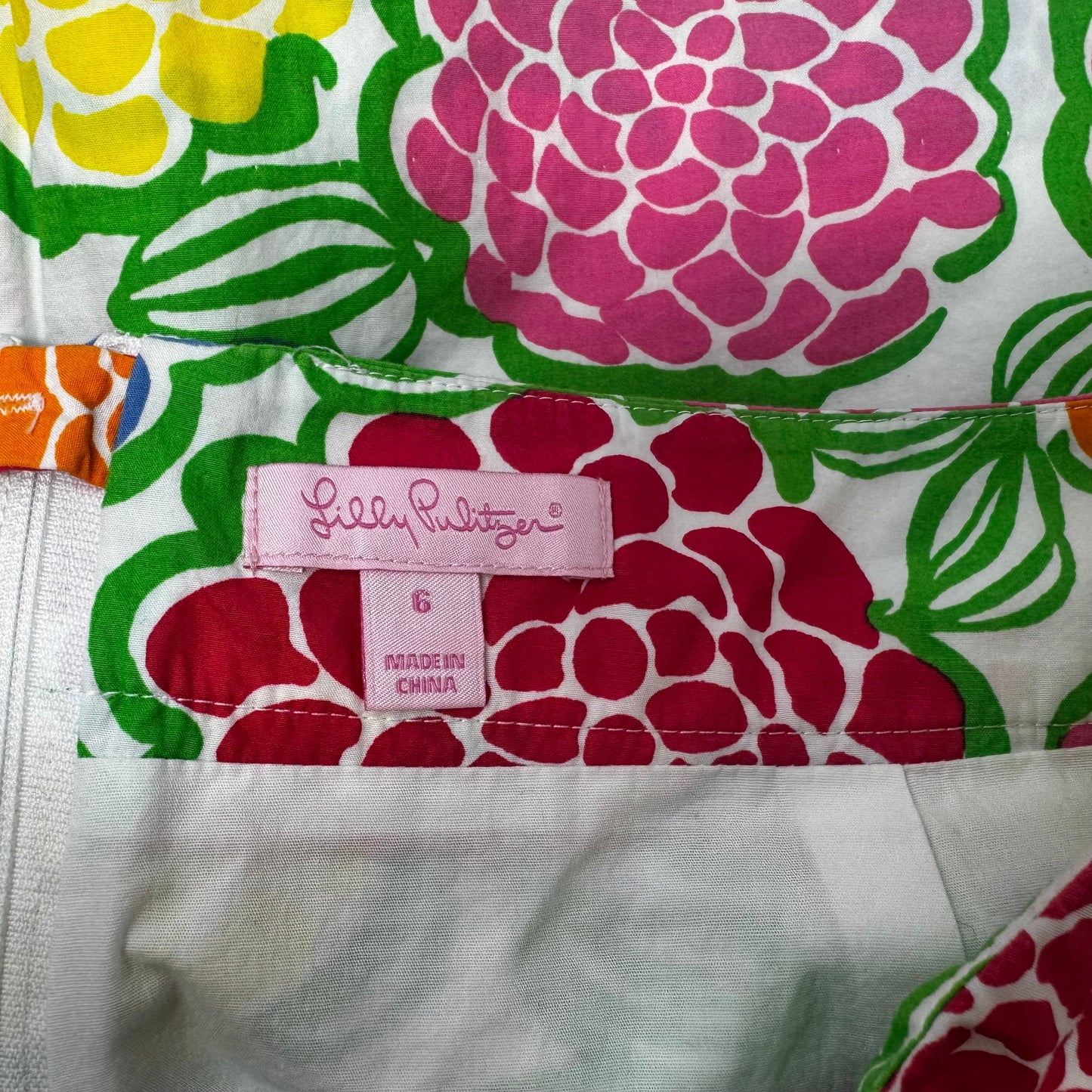 Skort Designer By Lilly Pulitzer In Floral Print, Size: 6