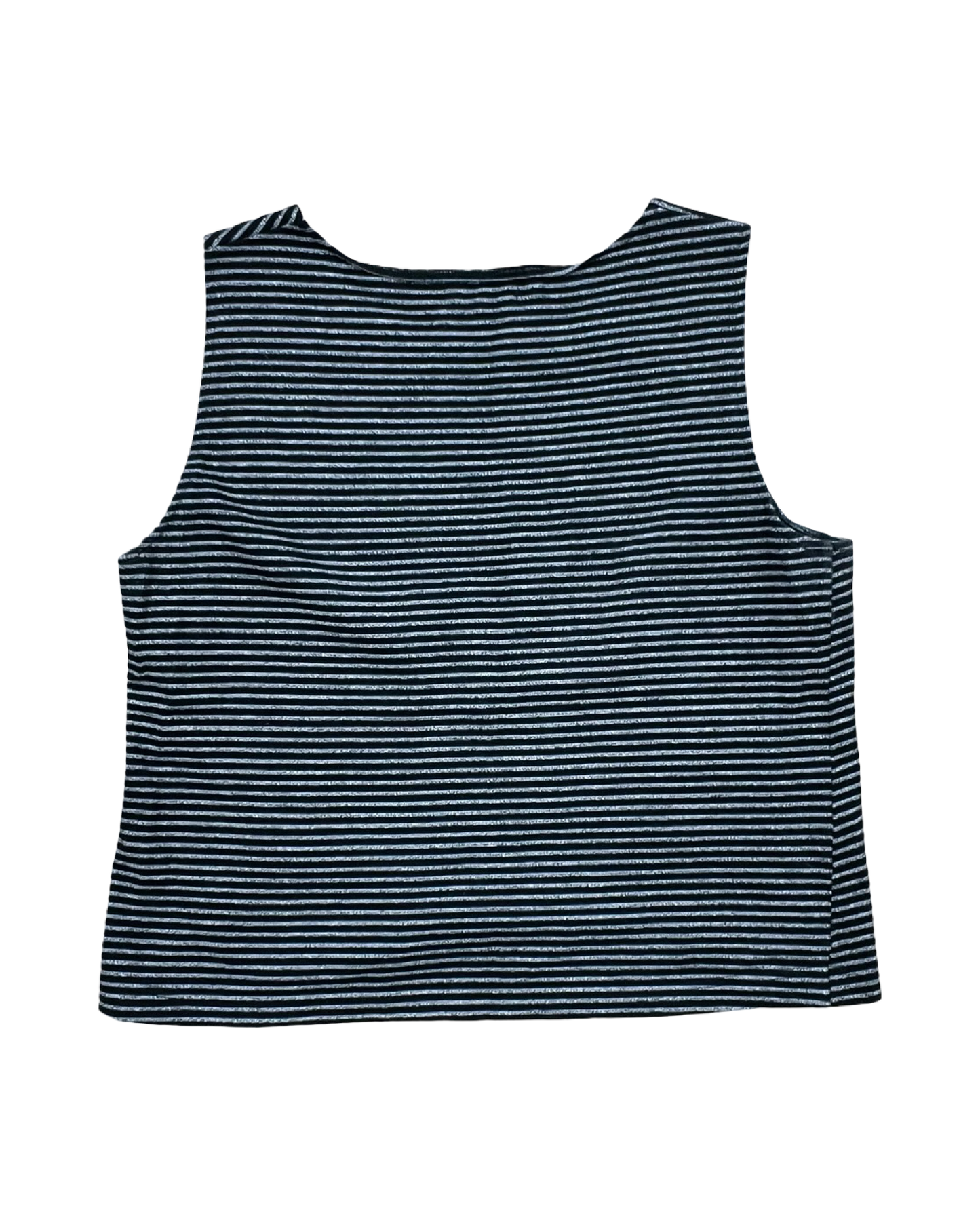 Top Sleeveless By Madewell In Black & Silver, Size:M