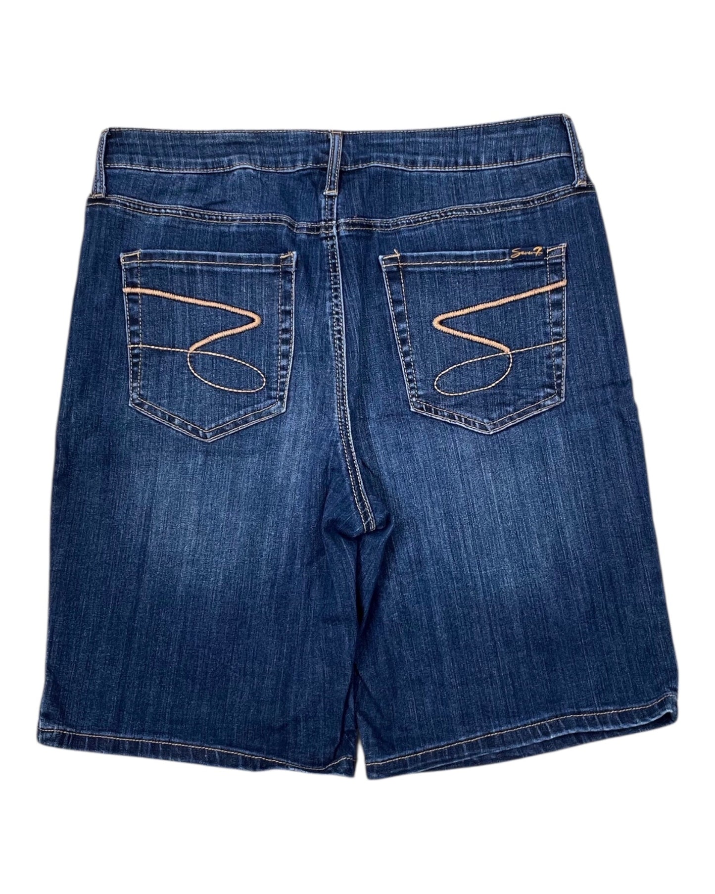 Shorts By Seven 7 In Blue Denim, Size:12