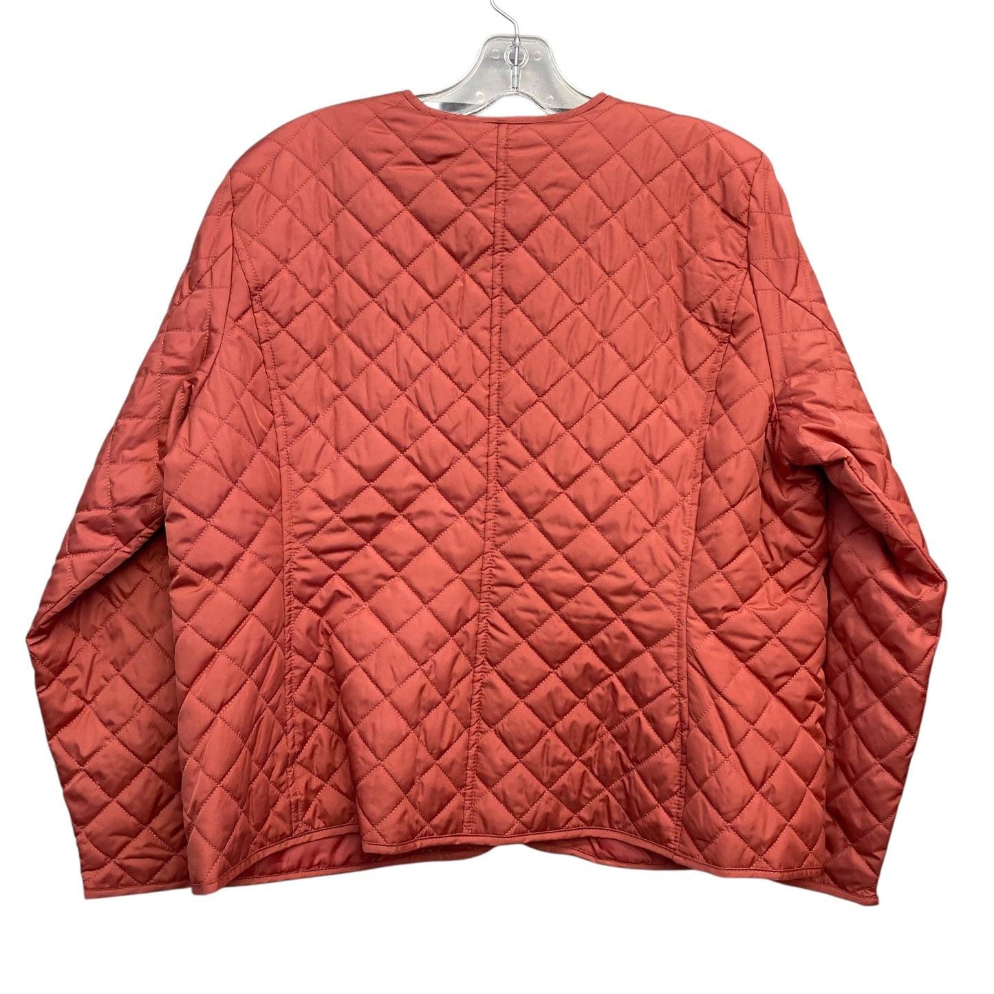 Jacket Puffer & Quilted By Croft And Barrow In Coral, Size:22Womens