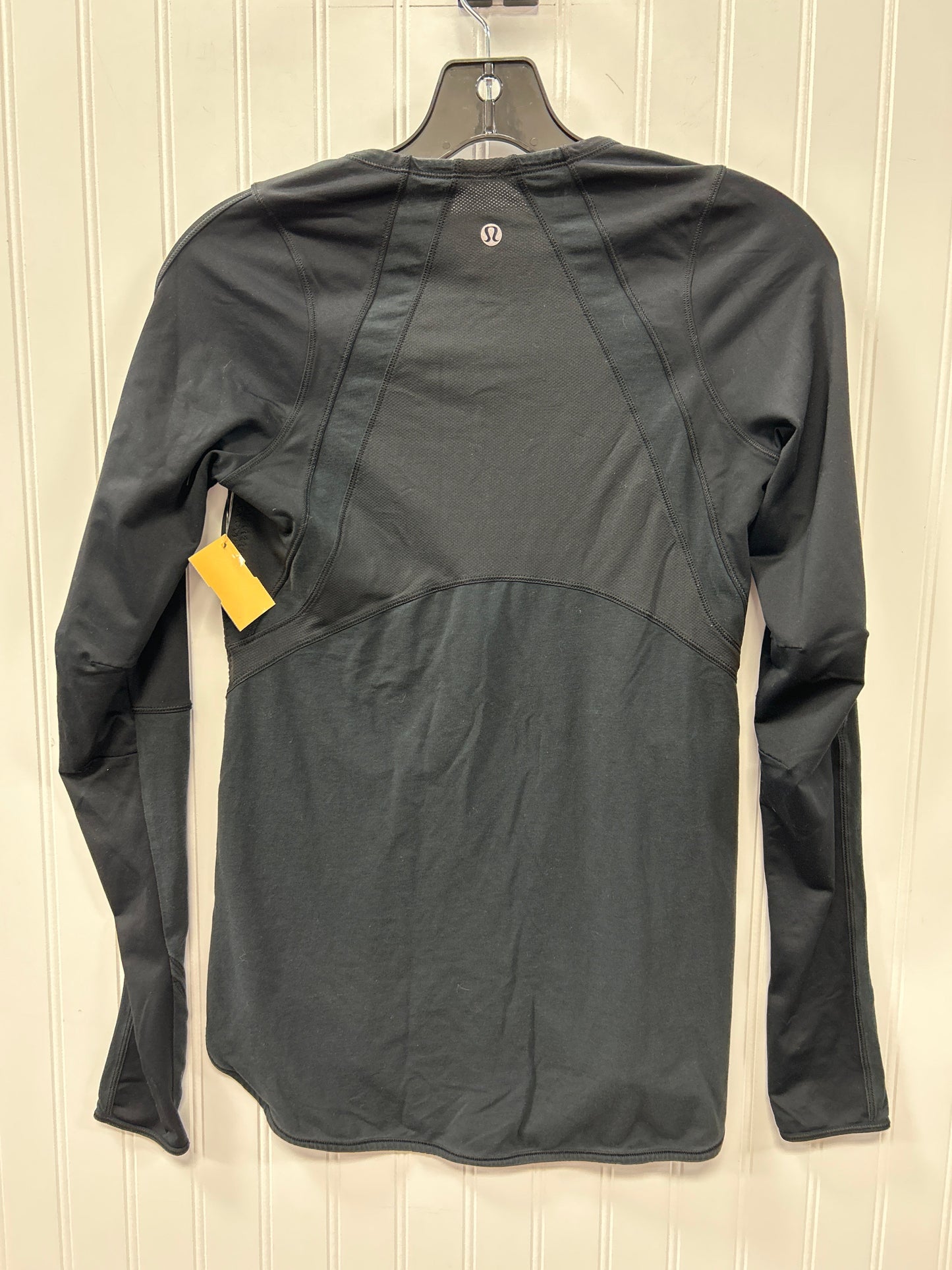 Athletic Top Ls Crewneck By Lululemon In Black, Size:4