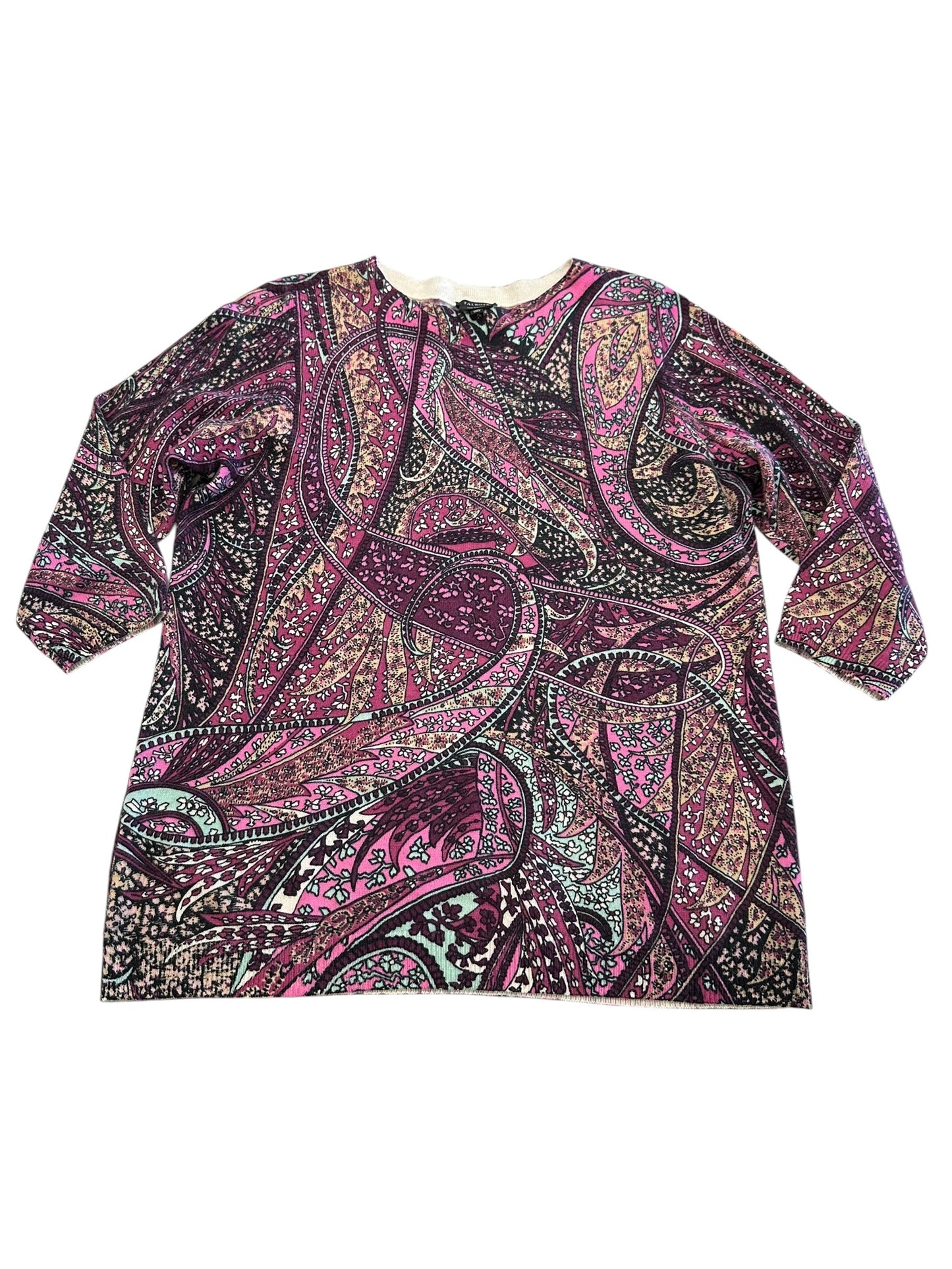 Top Ls By Talbots In Pink & Purple, Size:Xl