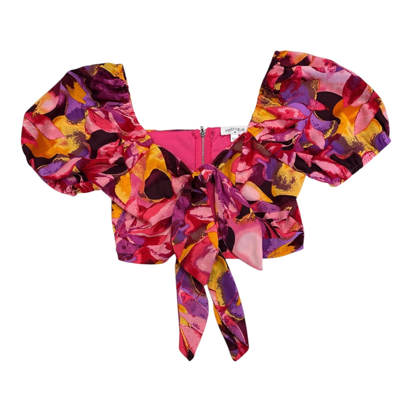 Top Ss By Vestique In Pink & Purple, Size:M