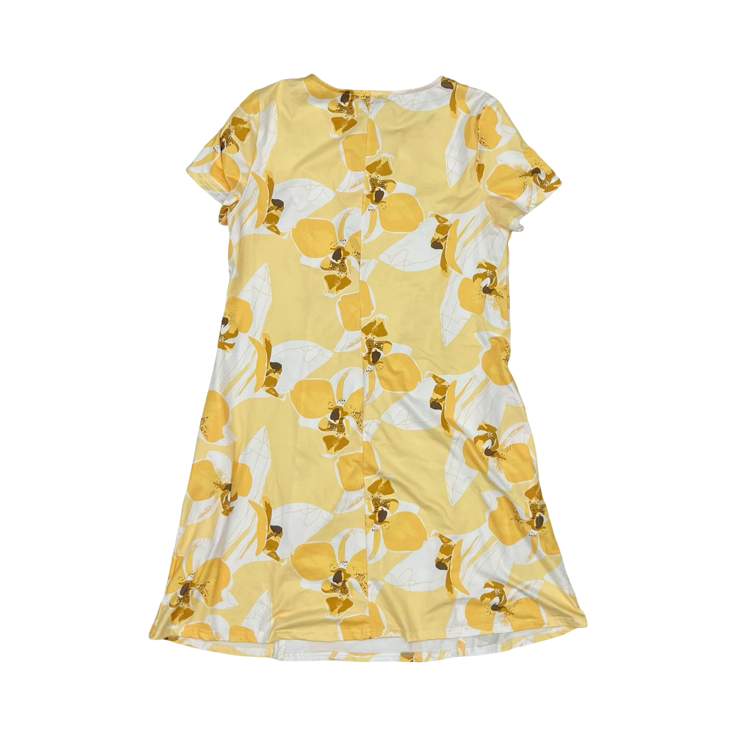 Dress Casual Short By Arianna In White & Yellow, Size:S