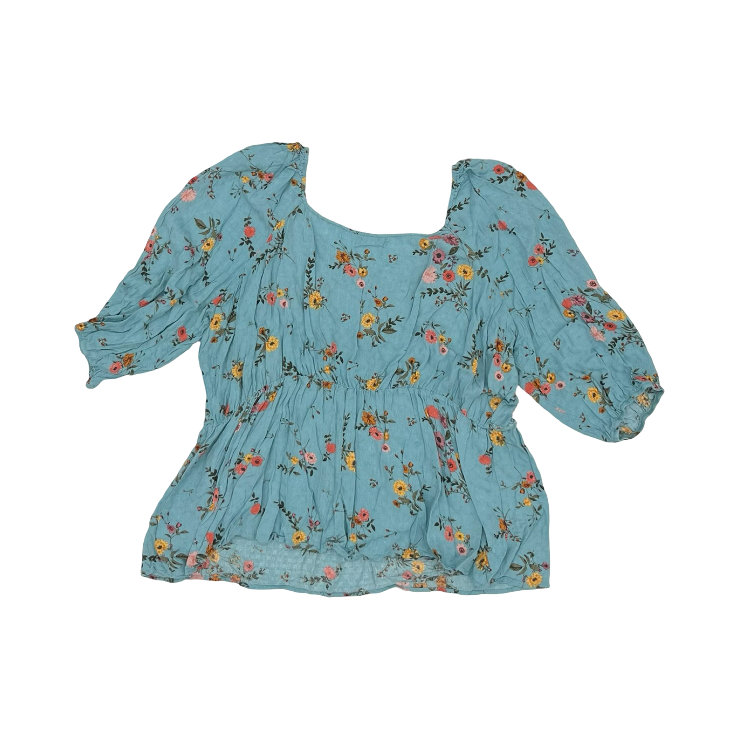 Blouse Ss By Maurices In Floral Print, Size:2X