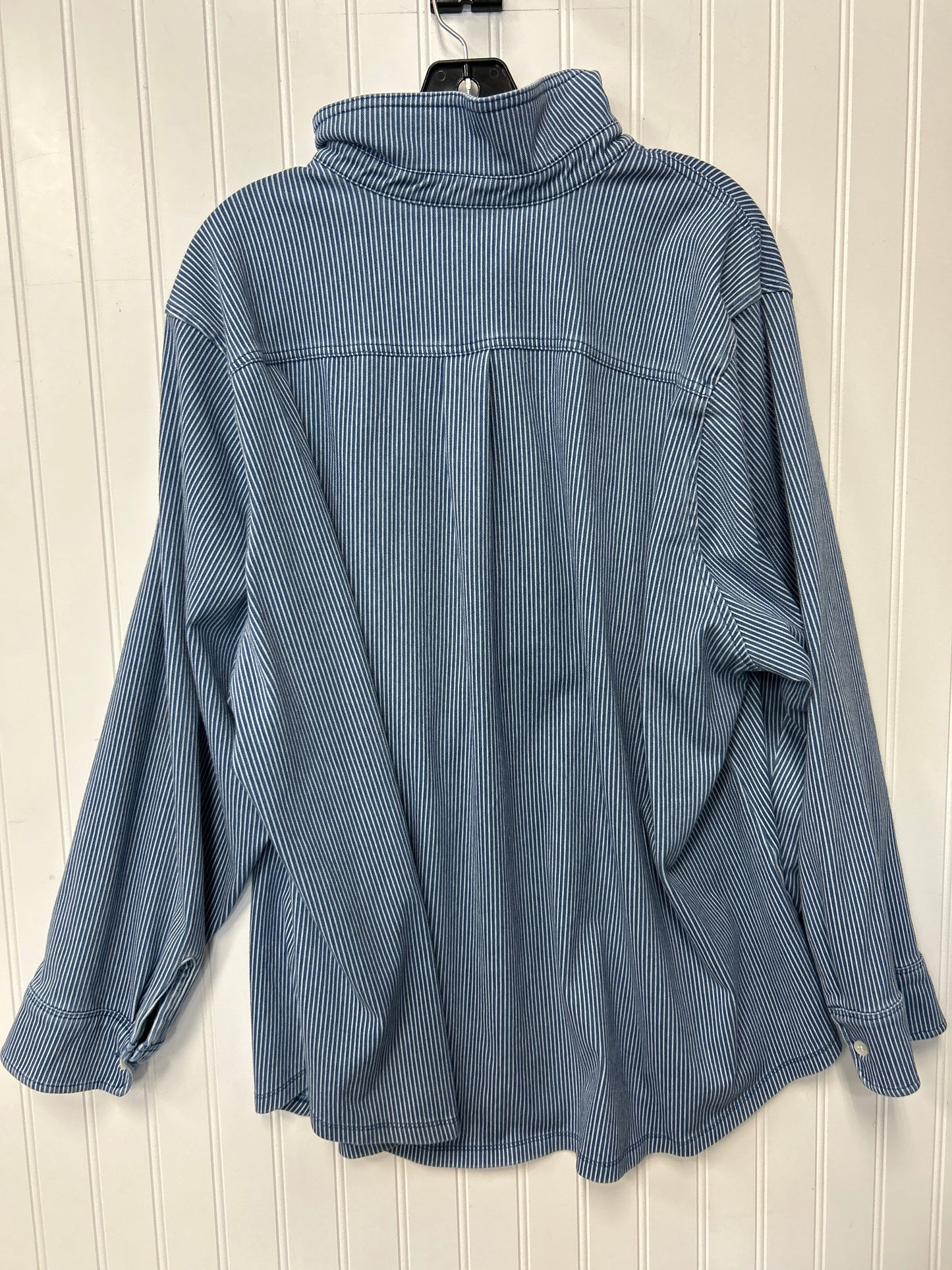 Top Ls By Lands End In Blue, Size:2X