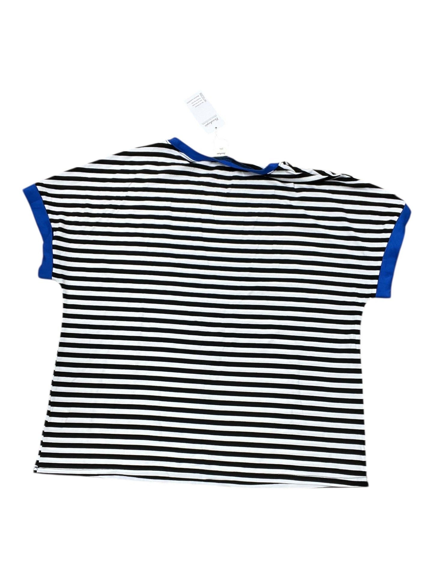 Top Ss By Clothes Mentor In Black & White, Size:1X