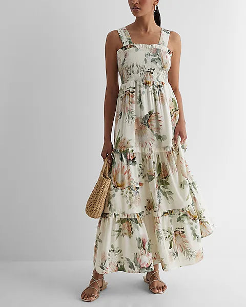 Dress Casual Maxi By Express In Floral Print, Size: Xs