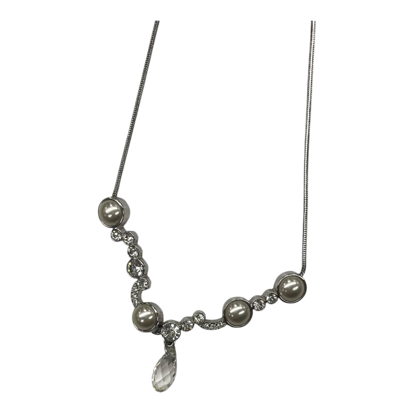 Necklace Designer By Swarovski In Silver