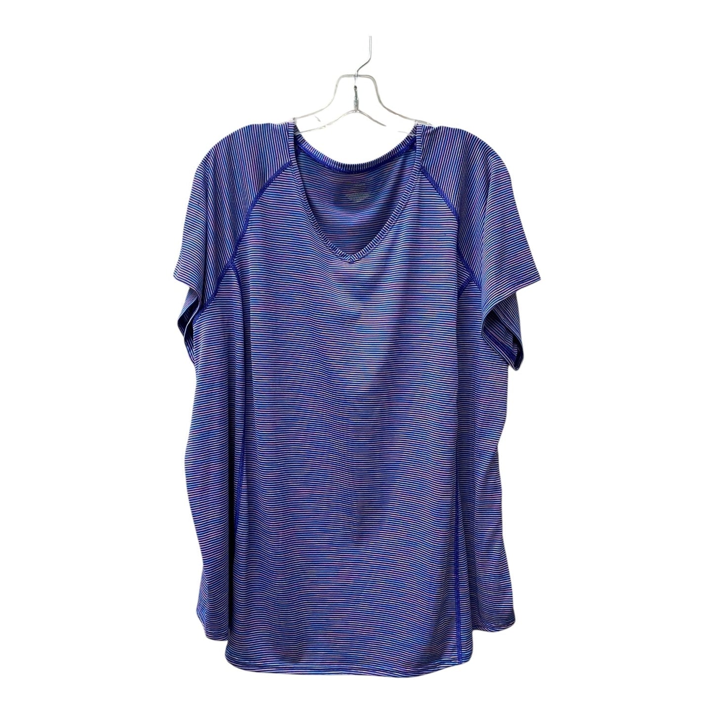 Athletic Top Ss By Tek Gear In Purple, Size:3X