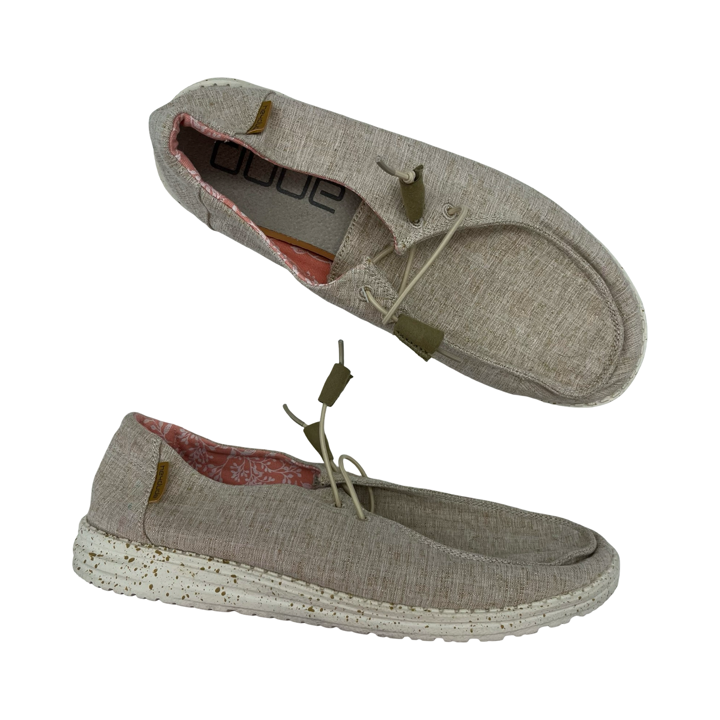 Shoes Flats By Hey Dude In Tan, Size:10