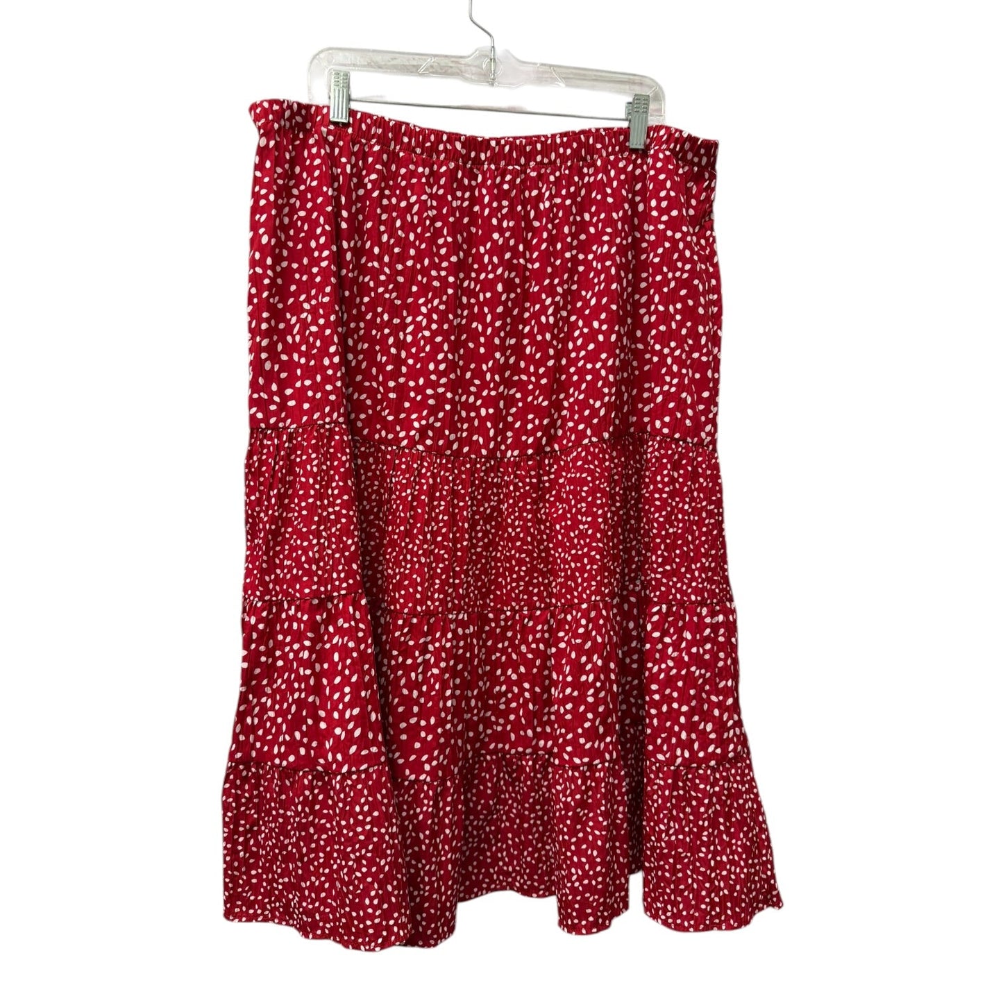 Skirt Midi By Susan Graver In Red, Size:18