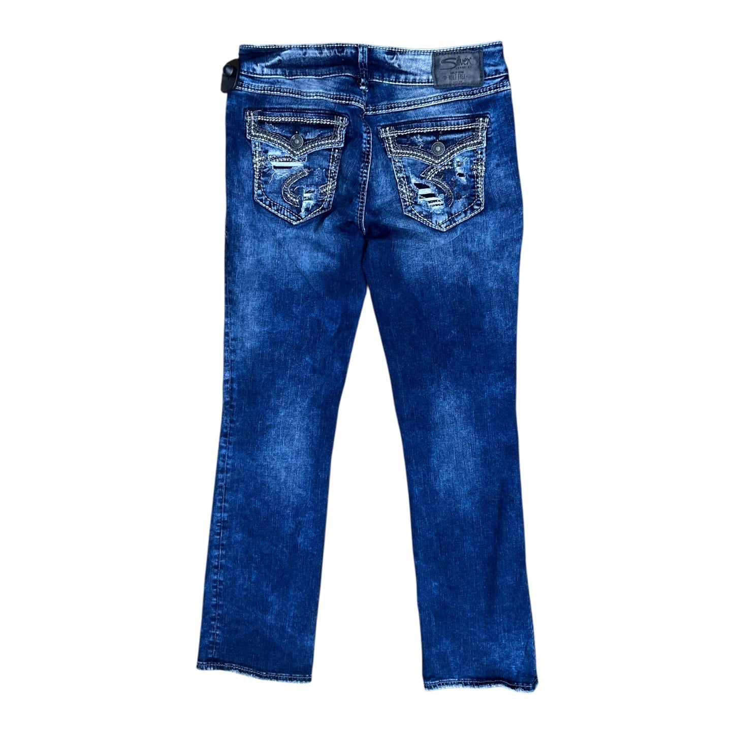 Jeans Boot Cut By Silver In Blue Denim, Size:6