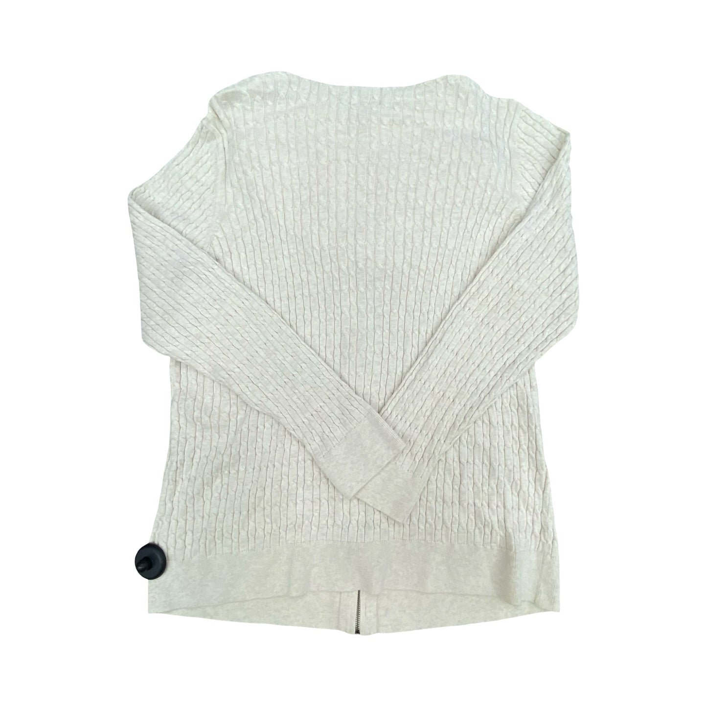 Sweatshirt Hoodie By Lands End In Cream, Size:M